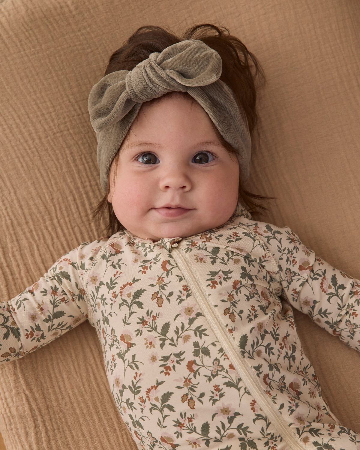 Velour Bow Headband Spruce - Rylee + Cru | Kids Clothes | Trendy Baby Clothes | Modern Infant Outfits |