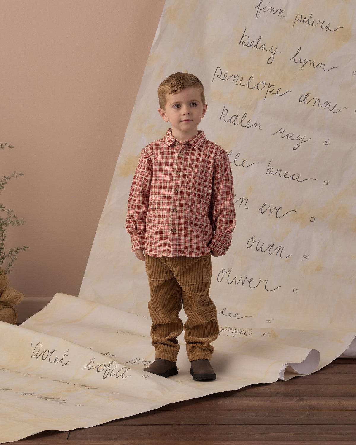 Collared Long Sleeve Shirt Vintage Plaid - Rylee + Cru | Kids Clothes | Trendy Baby Clothes | Modern Infant Outfits |