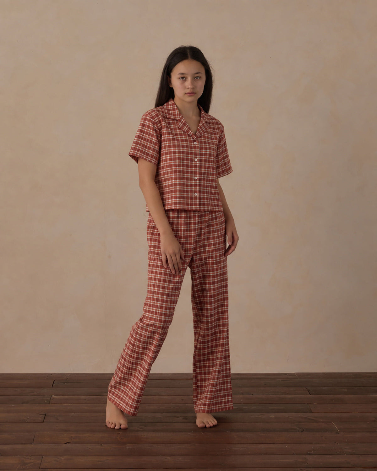 Teen Woven Pajama Set Ruby Plaid