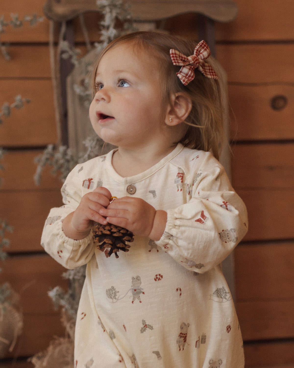 Henley Jumpsuit Holiday Mouse - Rylee + Cru | Kids Clothes | Trendy Baby Clothes | Modern Infant Outfits |