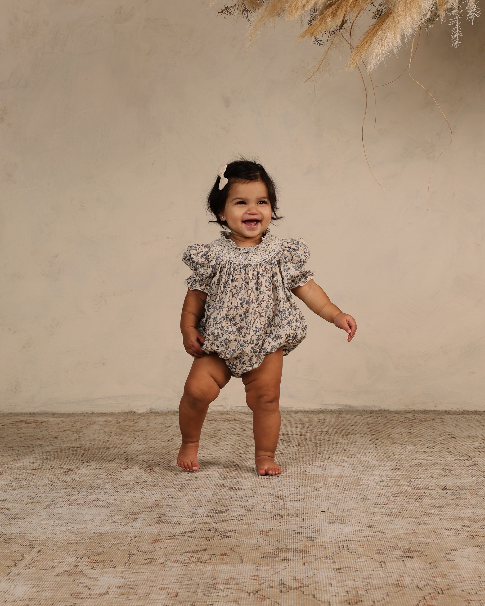 Combinaison Maddie || Motif floral bleu vintage