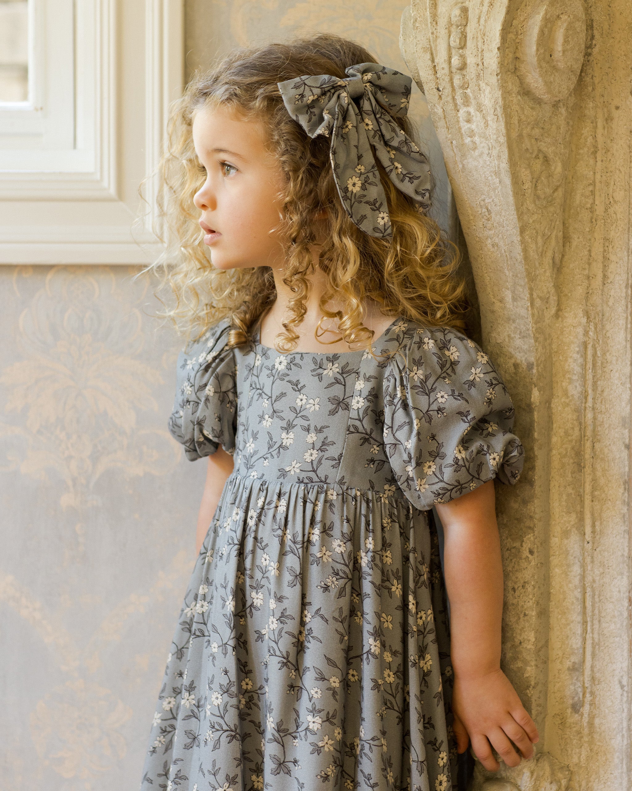 Everly Bow | French Blue Floral