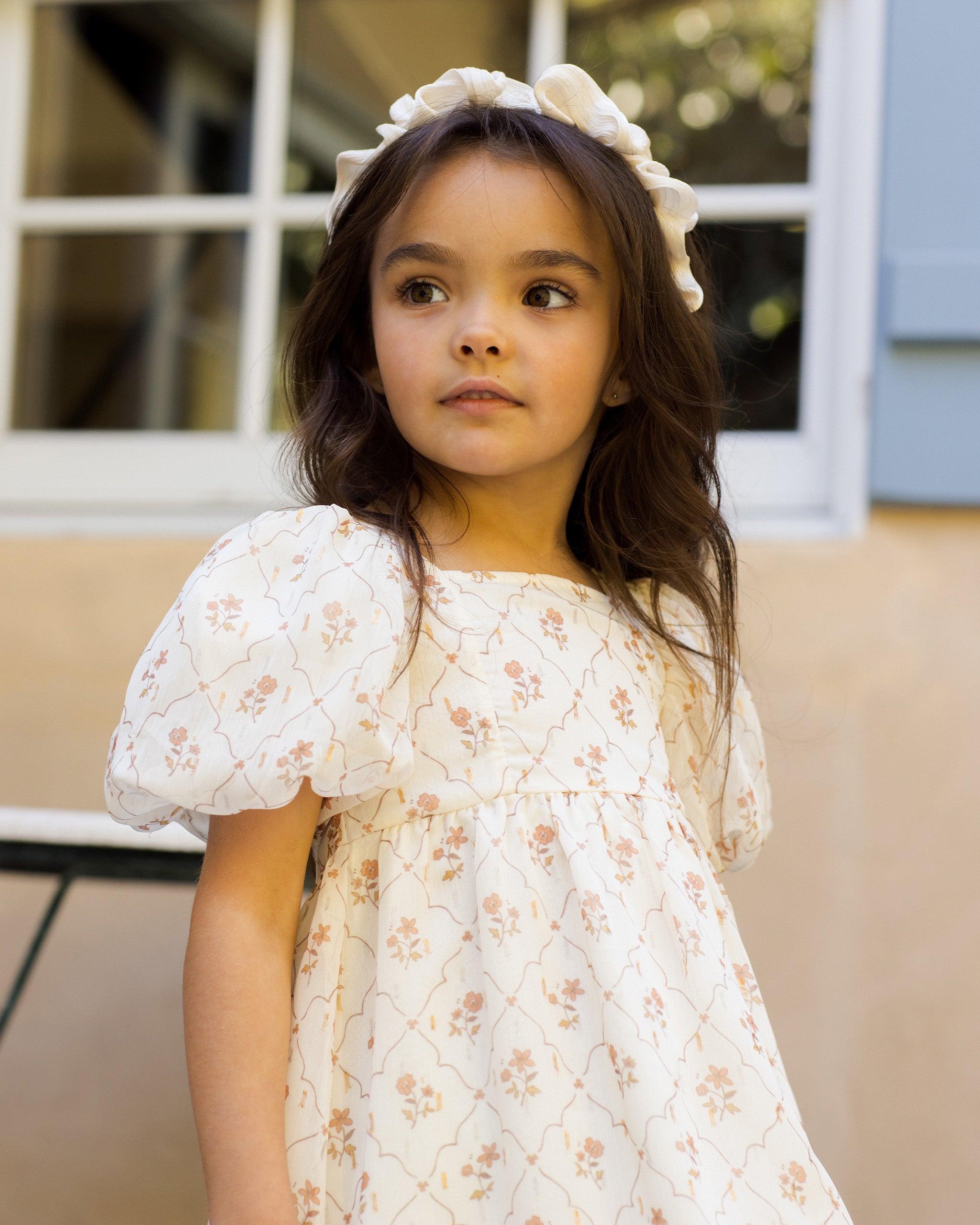 Gathered Headband | Ecru