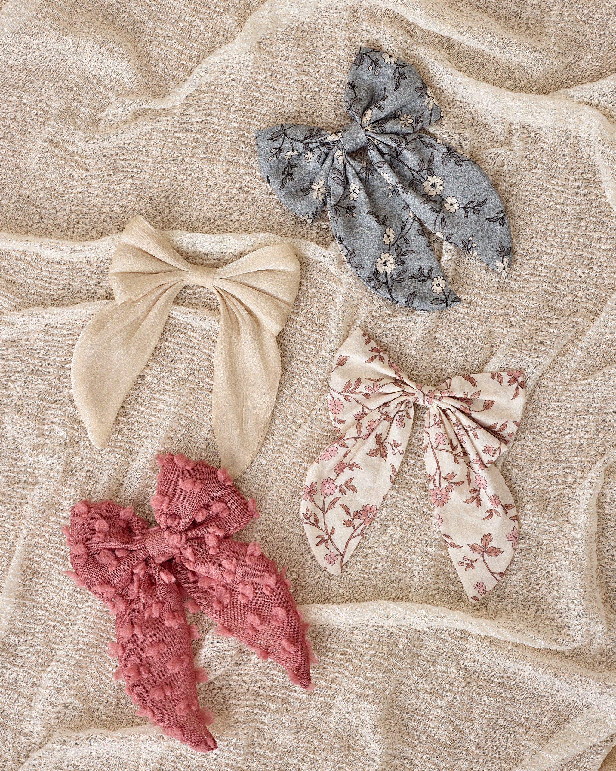 Everly Bow | French Blue Floral