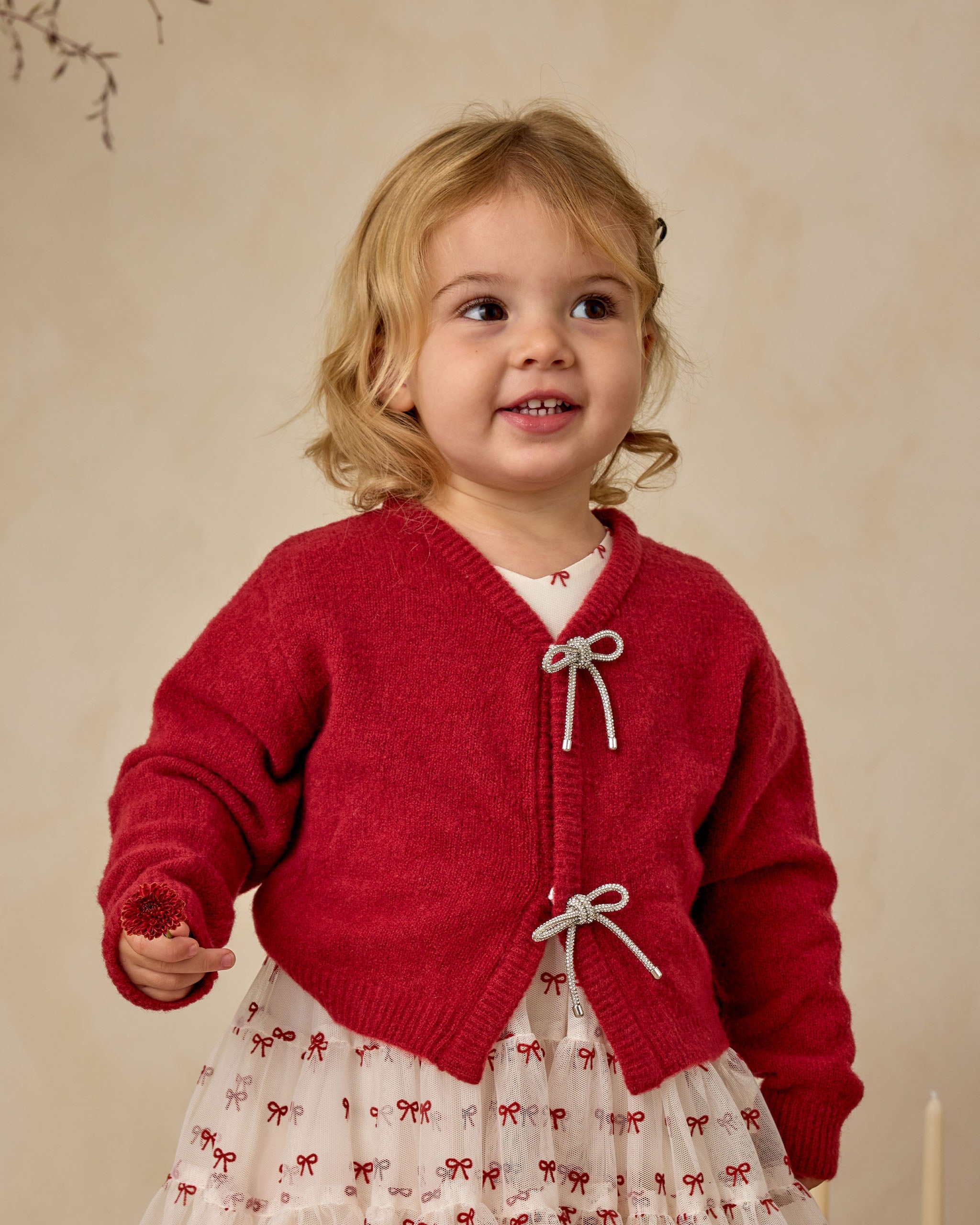 Bow Cardigan | Ruby