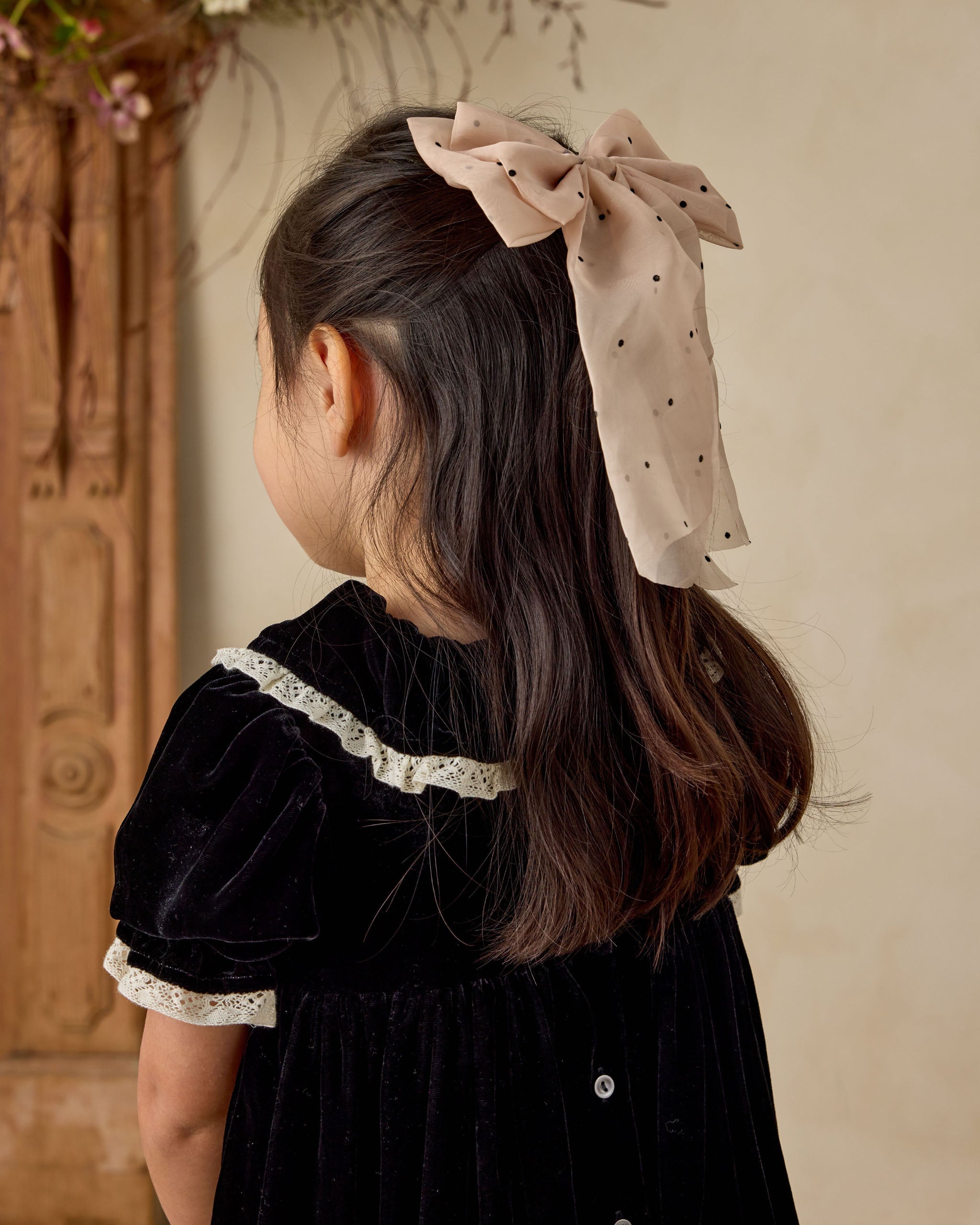 Alice Bow | Flocked Dot