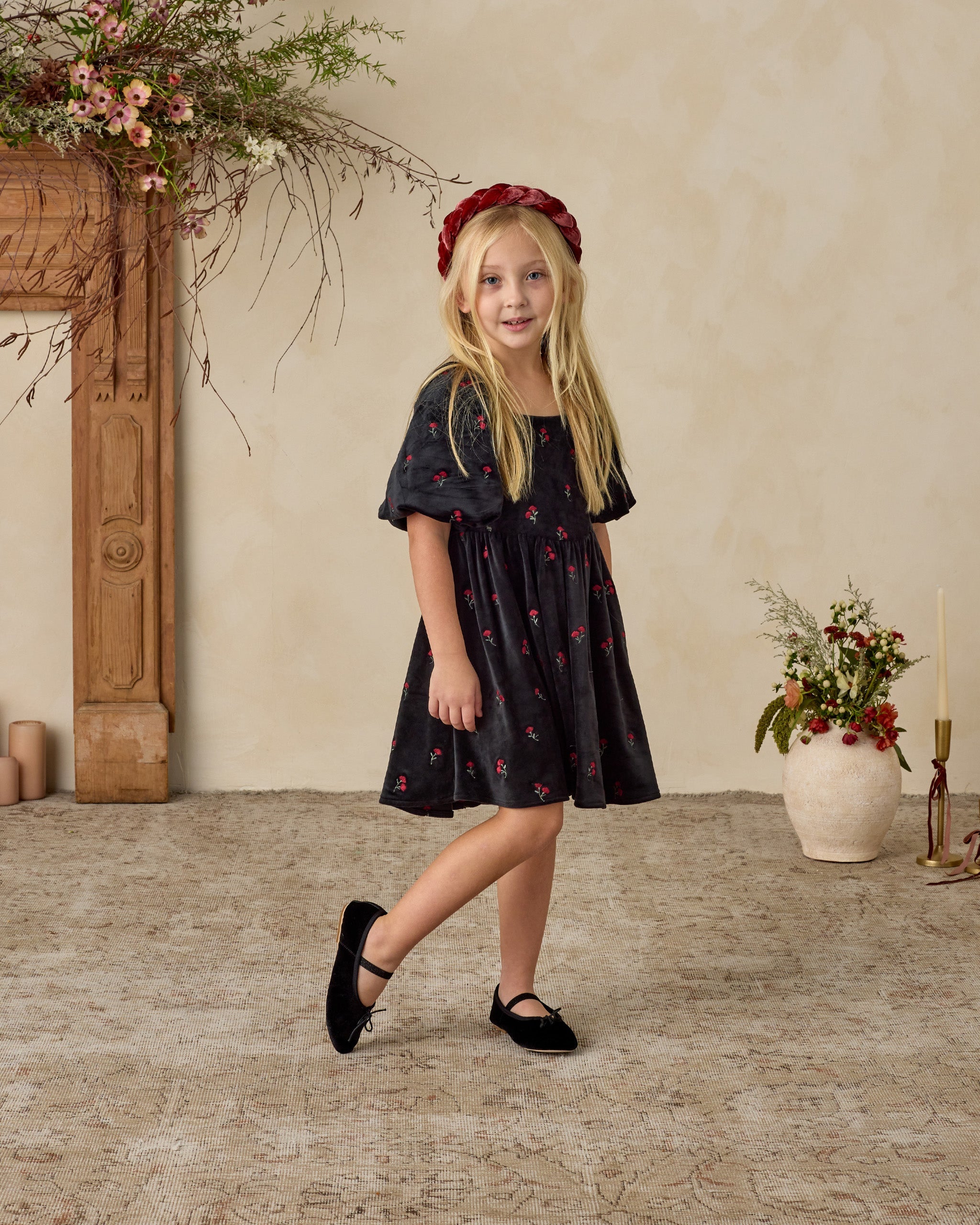 Nina Dress | Velvet Floral