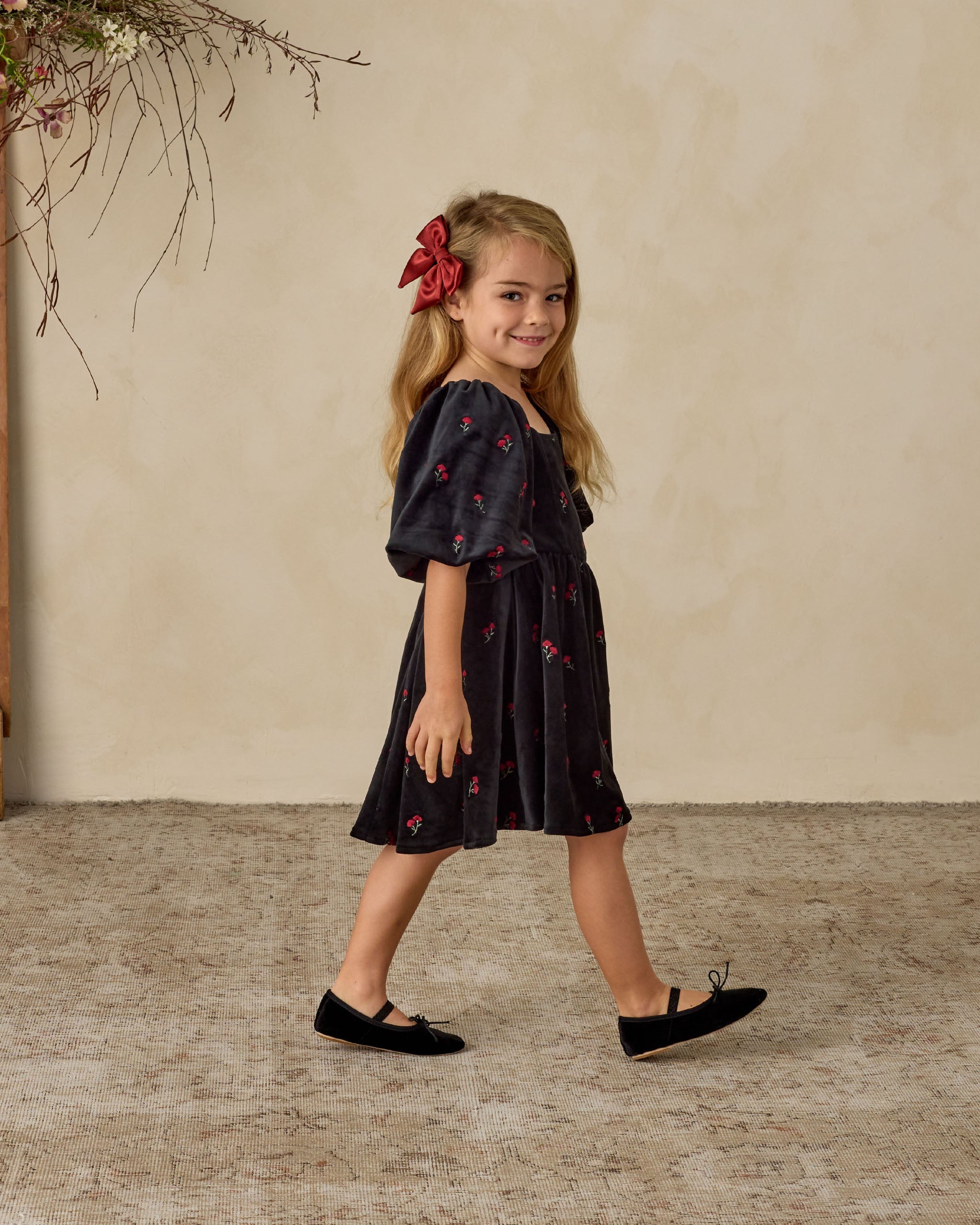 Nina Dress | Velvet Floral