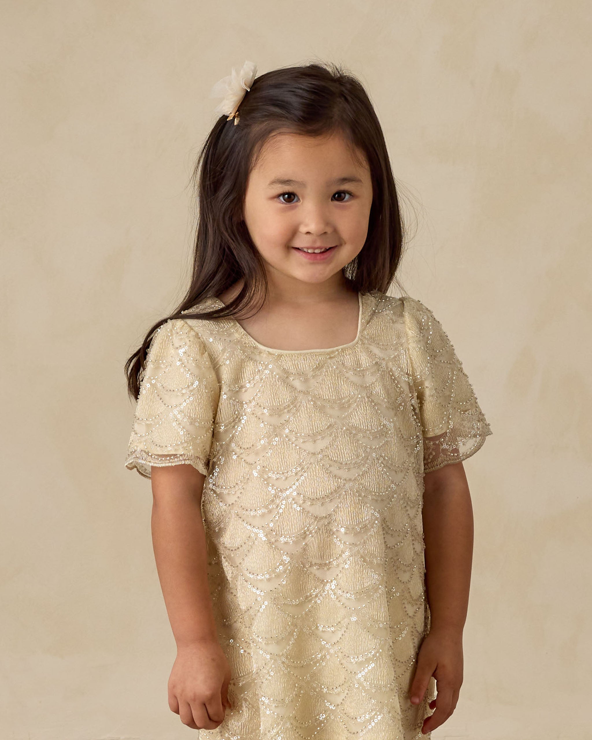 Daisy Dress | Silver Metallic
