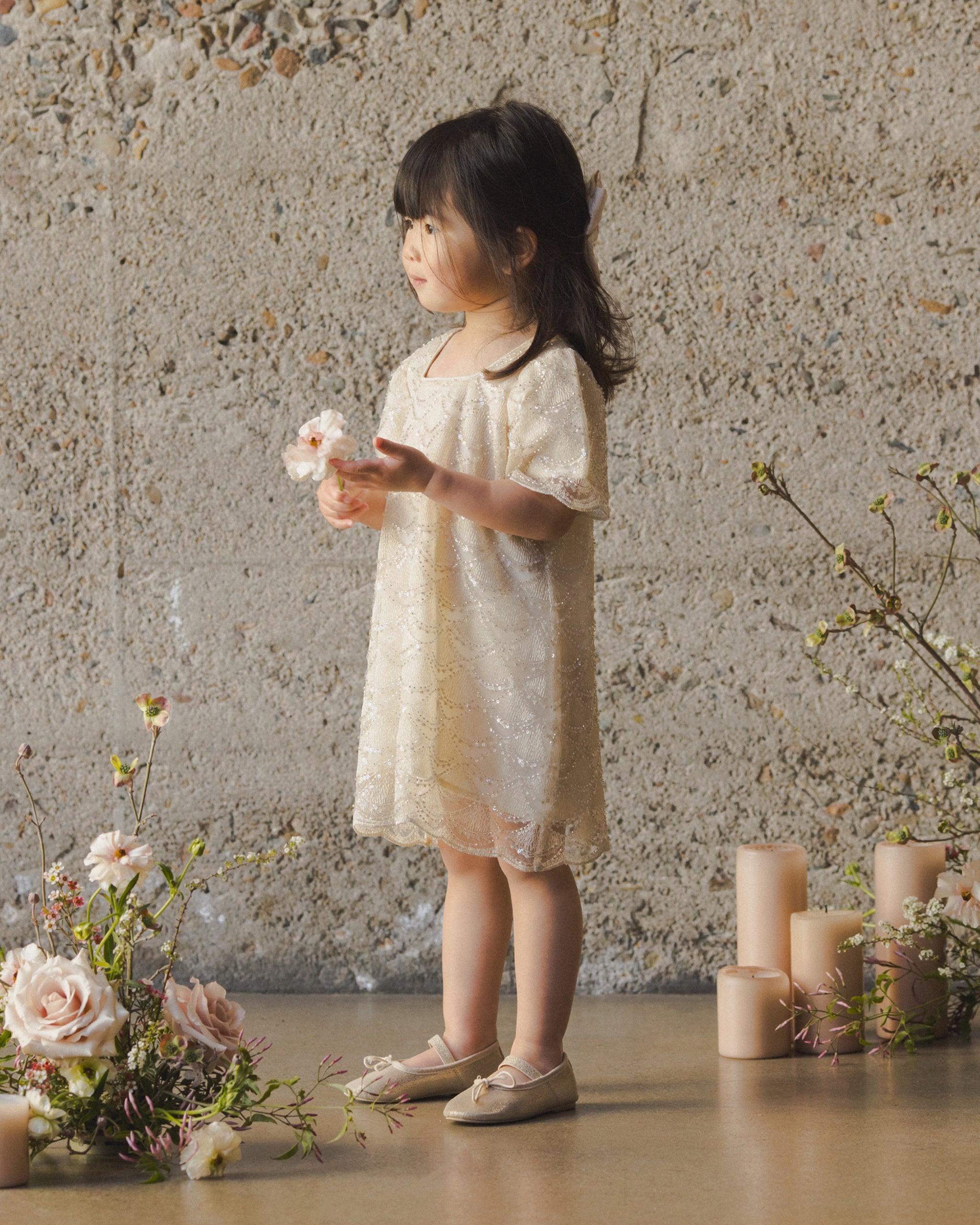 Daisy Dress | Silver Metallic