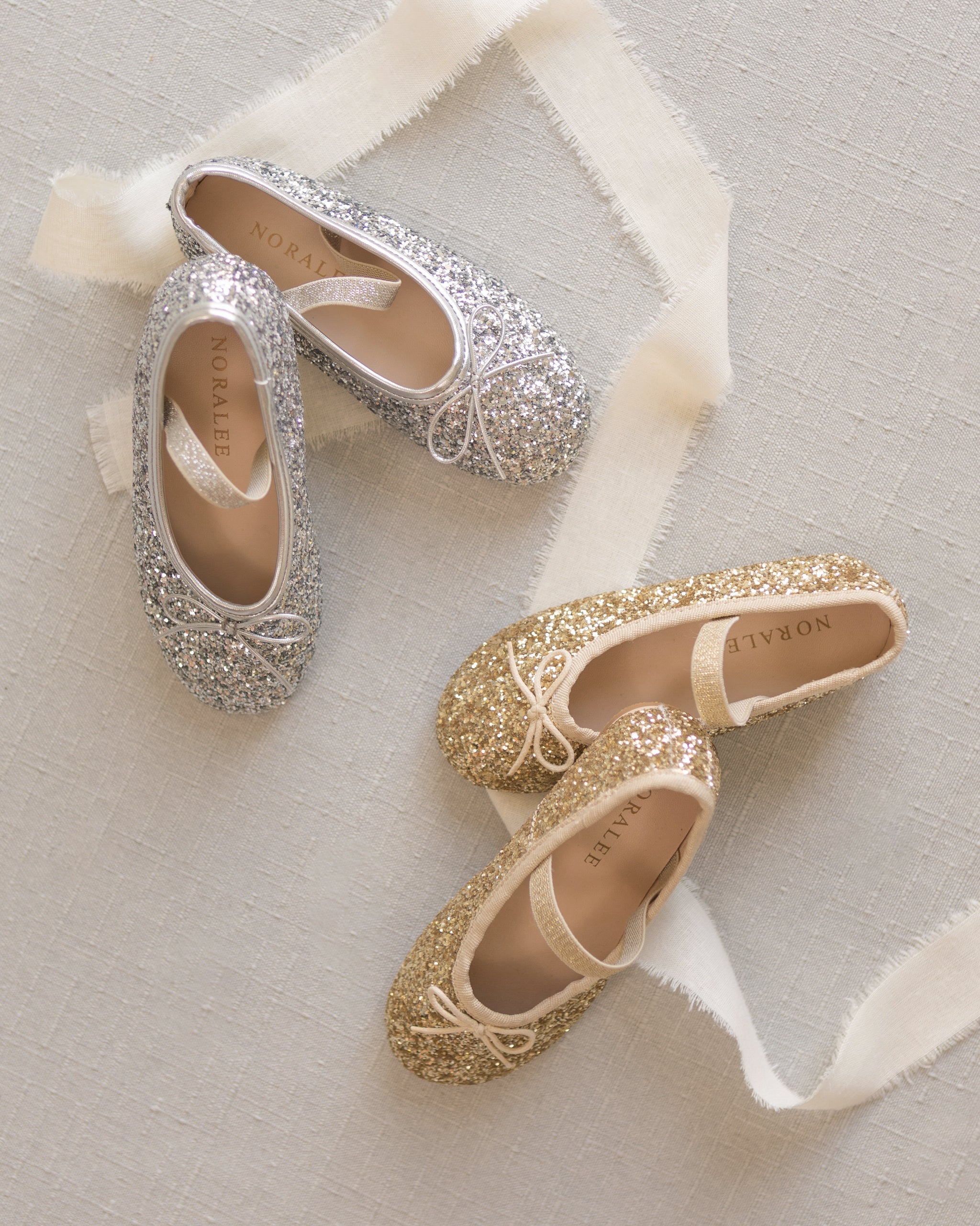 Ballet Flats | Silver Sparkle