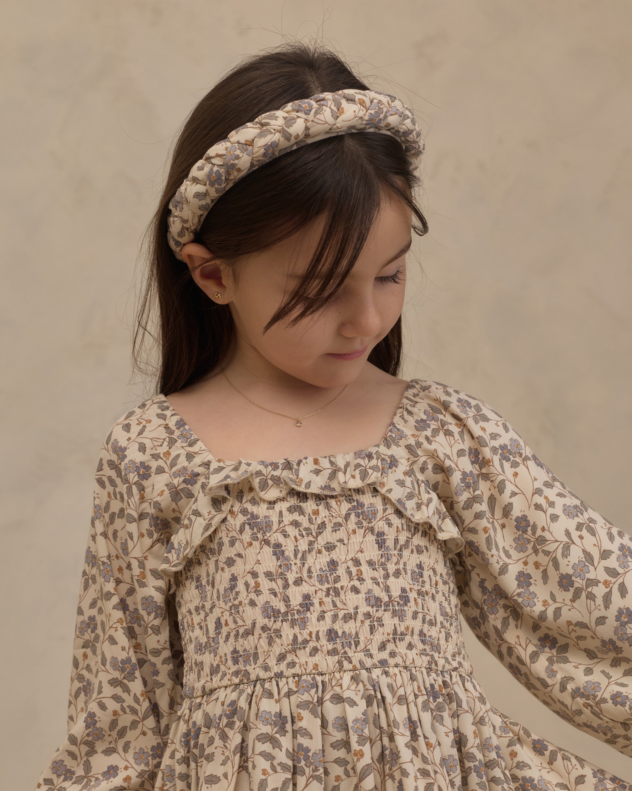 Braided Headband Blue Garden