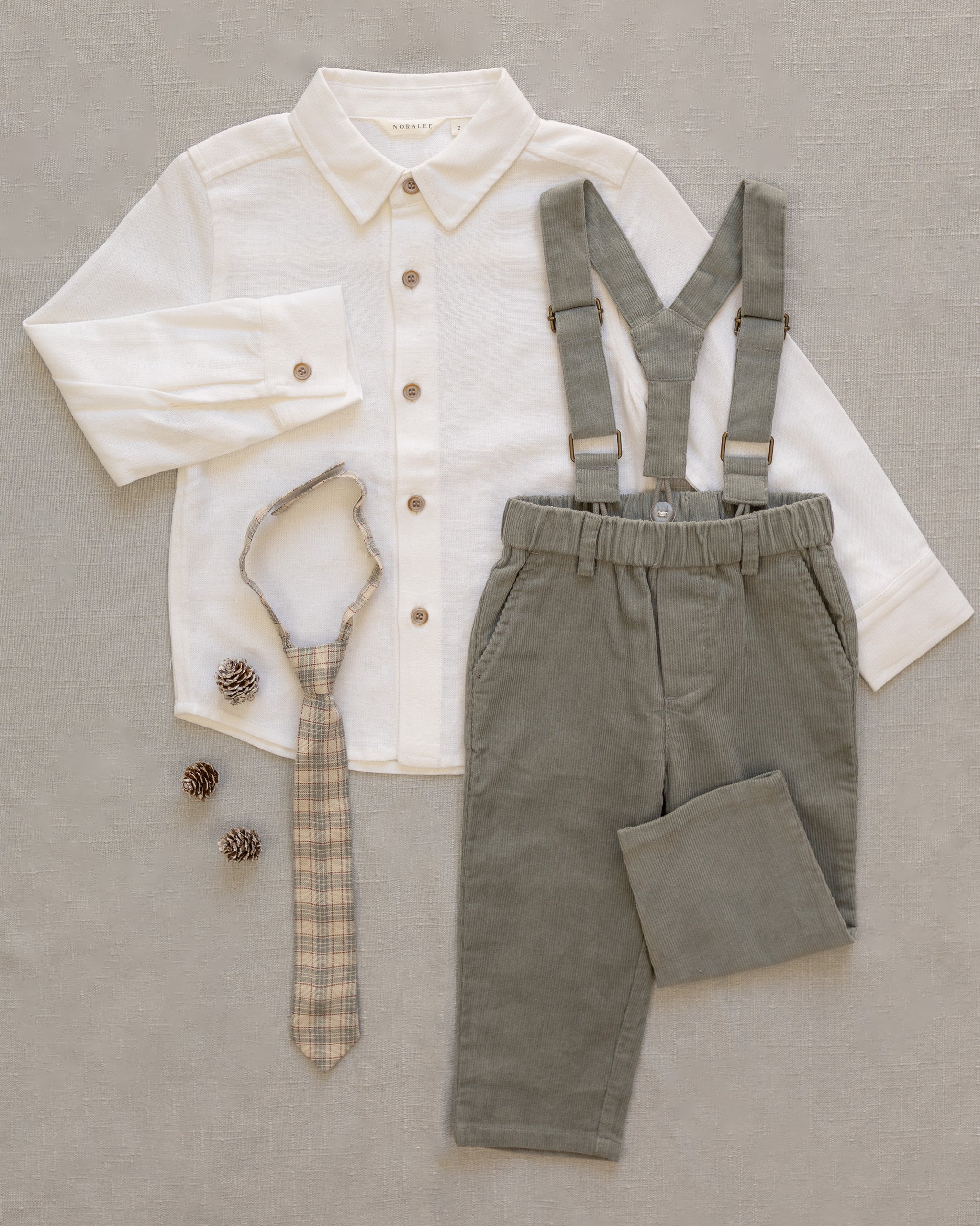 Chemise boutonnée Harrison en coton ivoire