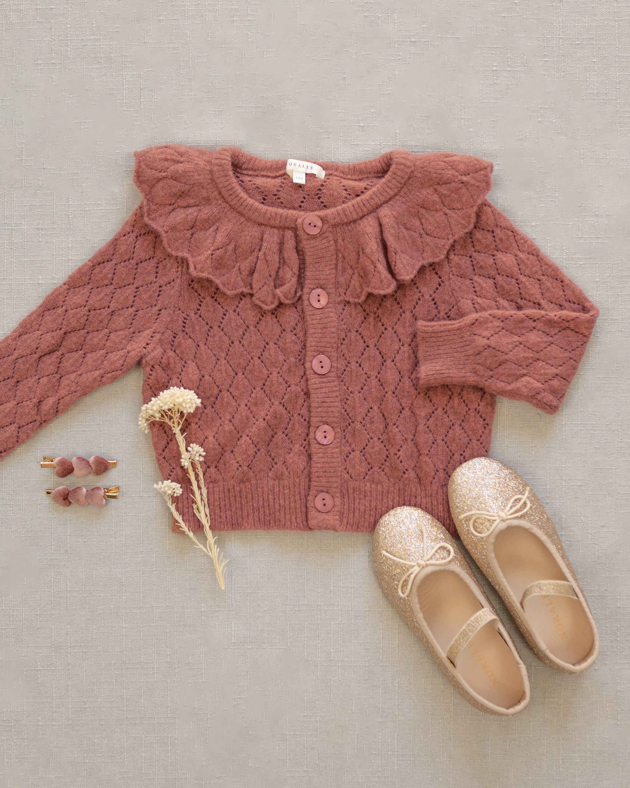 Ballet Flats Rose Gold Shimmer