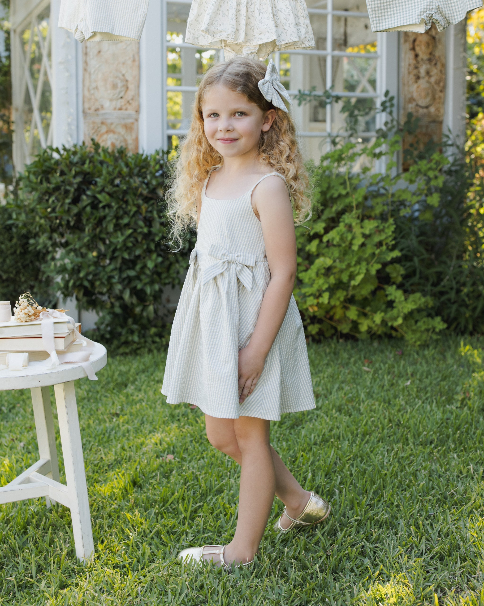 Betsy Dress Sky Stripe - Rylee + Cru | Kids Clothes | Trendy Baby Clothes | Modern Infant Outfits |