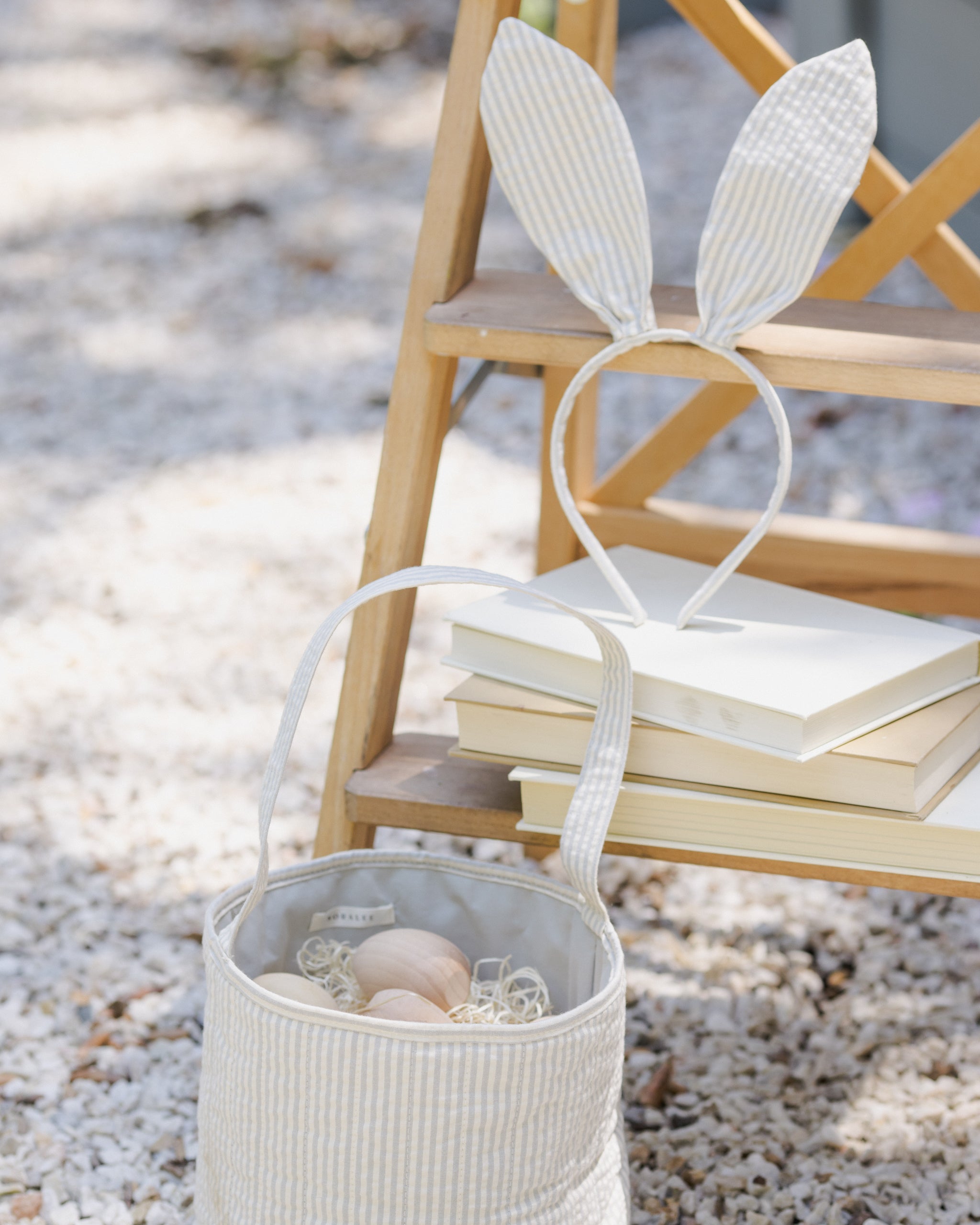 Bunny Headband Sky Stripe Seersucker - Rylee + Cru | Kids Clothes | Trendy Baby Clothes | Modern Infant Outfits |