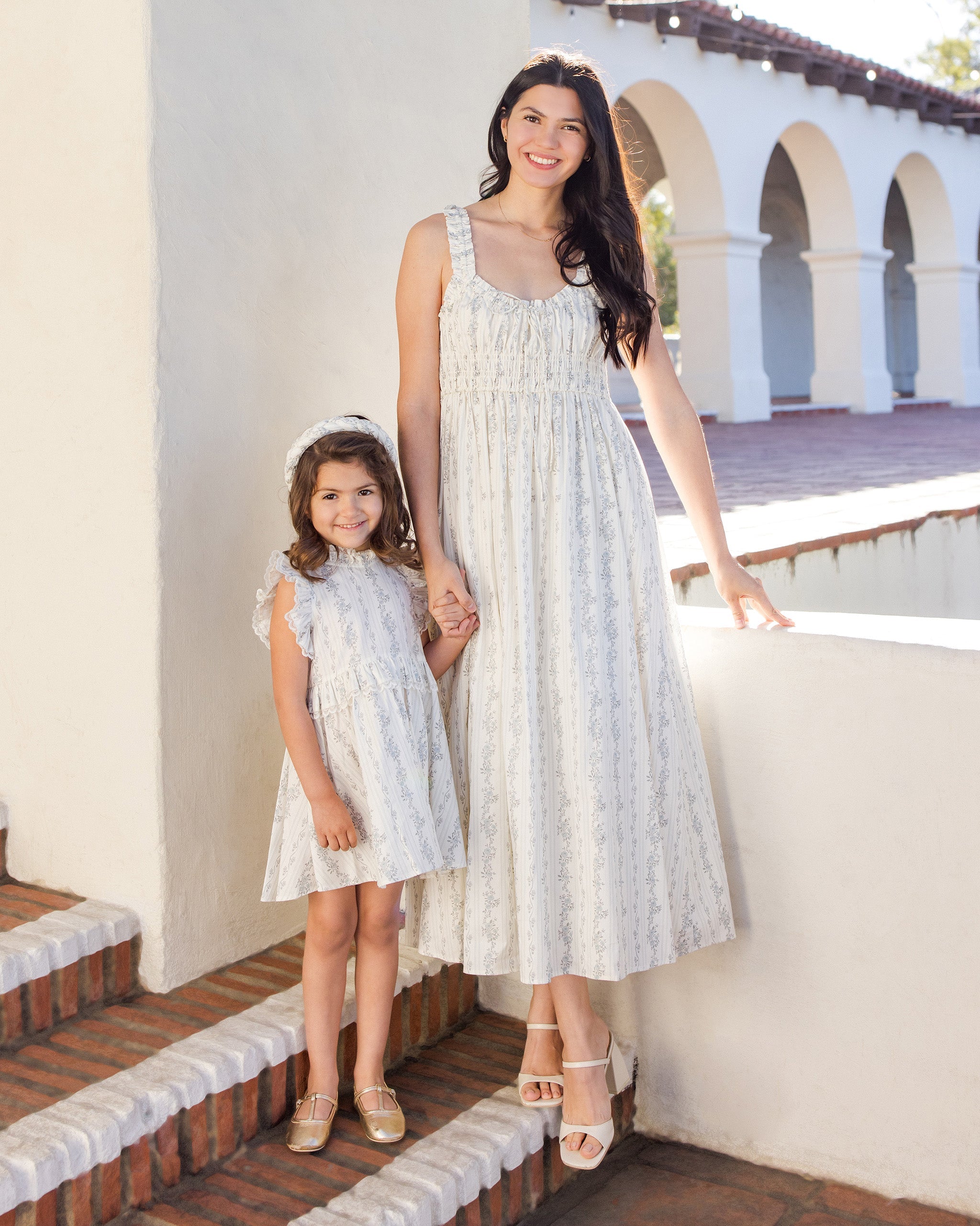 Robe Alice rayée à fleurs françaises