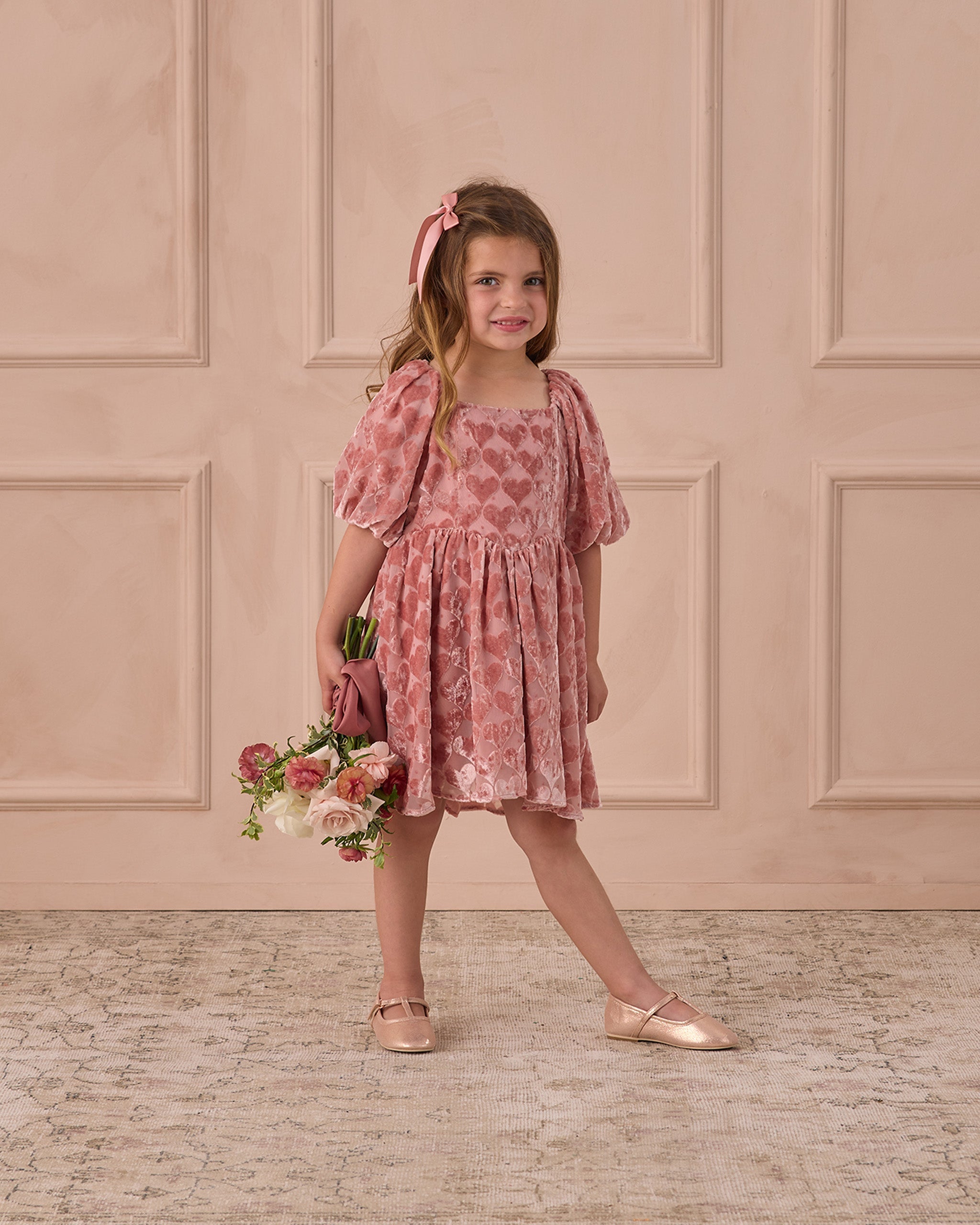 Robe Nina Rouge à lèvres Cœurs