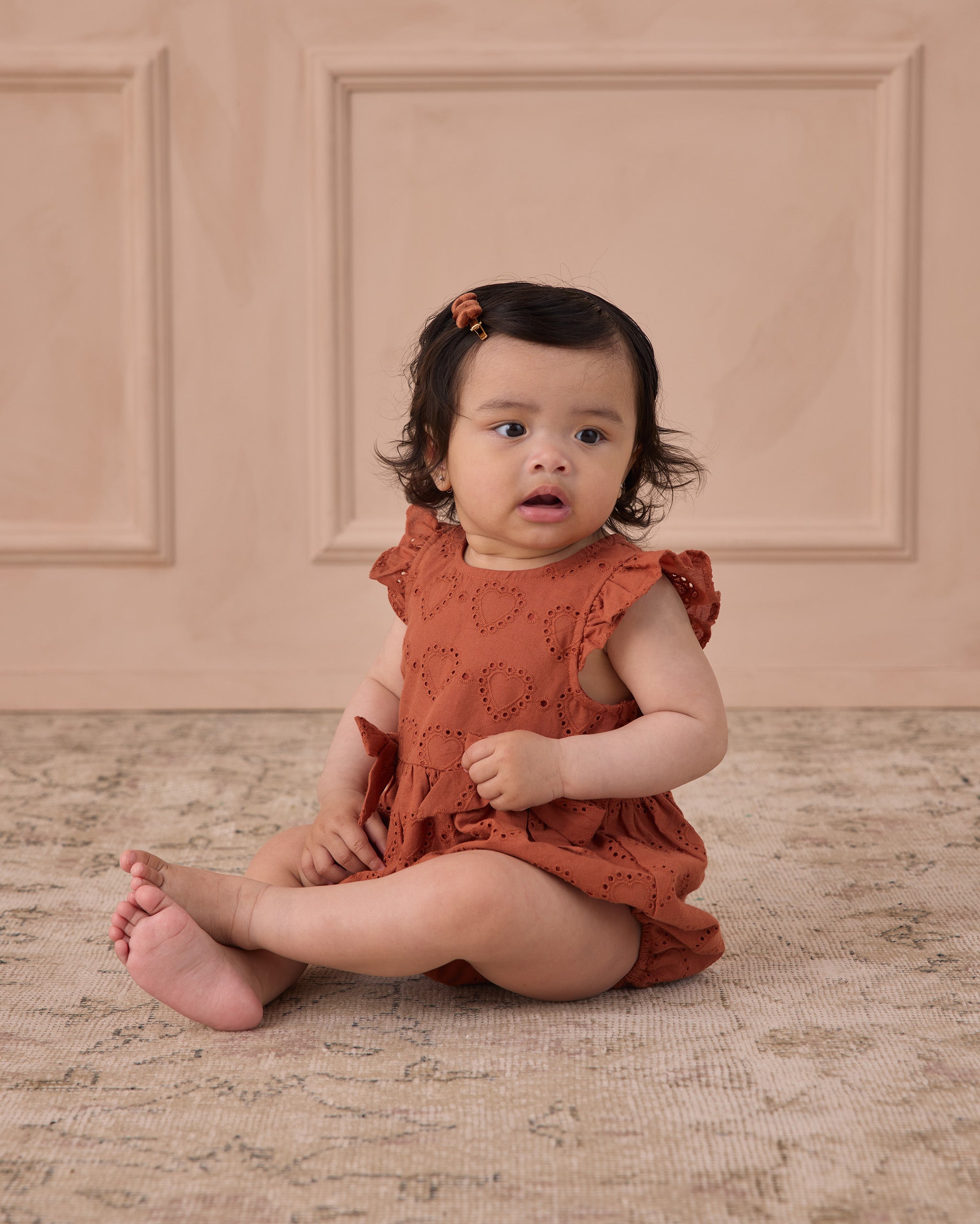 Pinces à cheveux en velours rouge