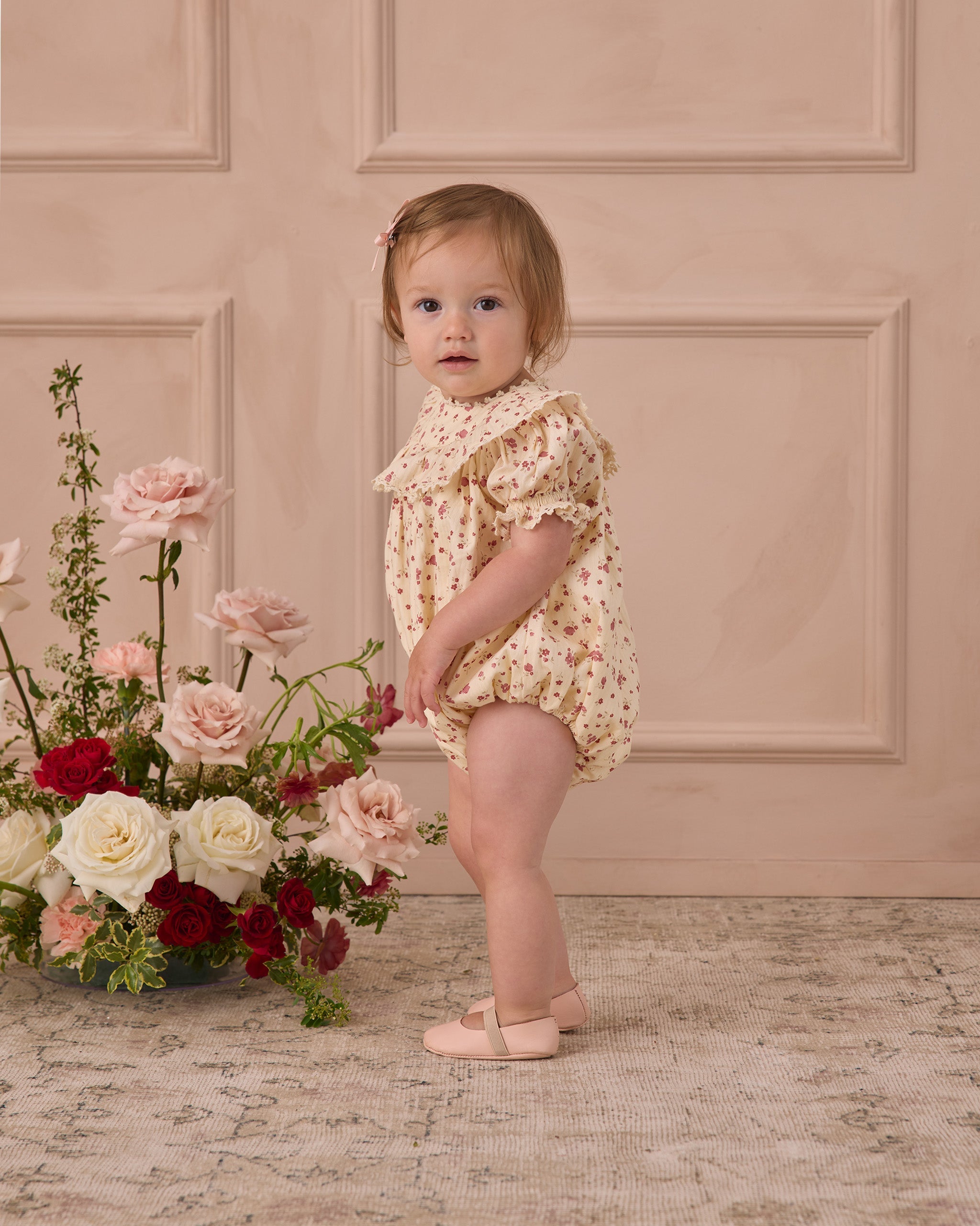 Eva Romper Red Floral