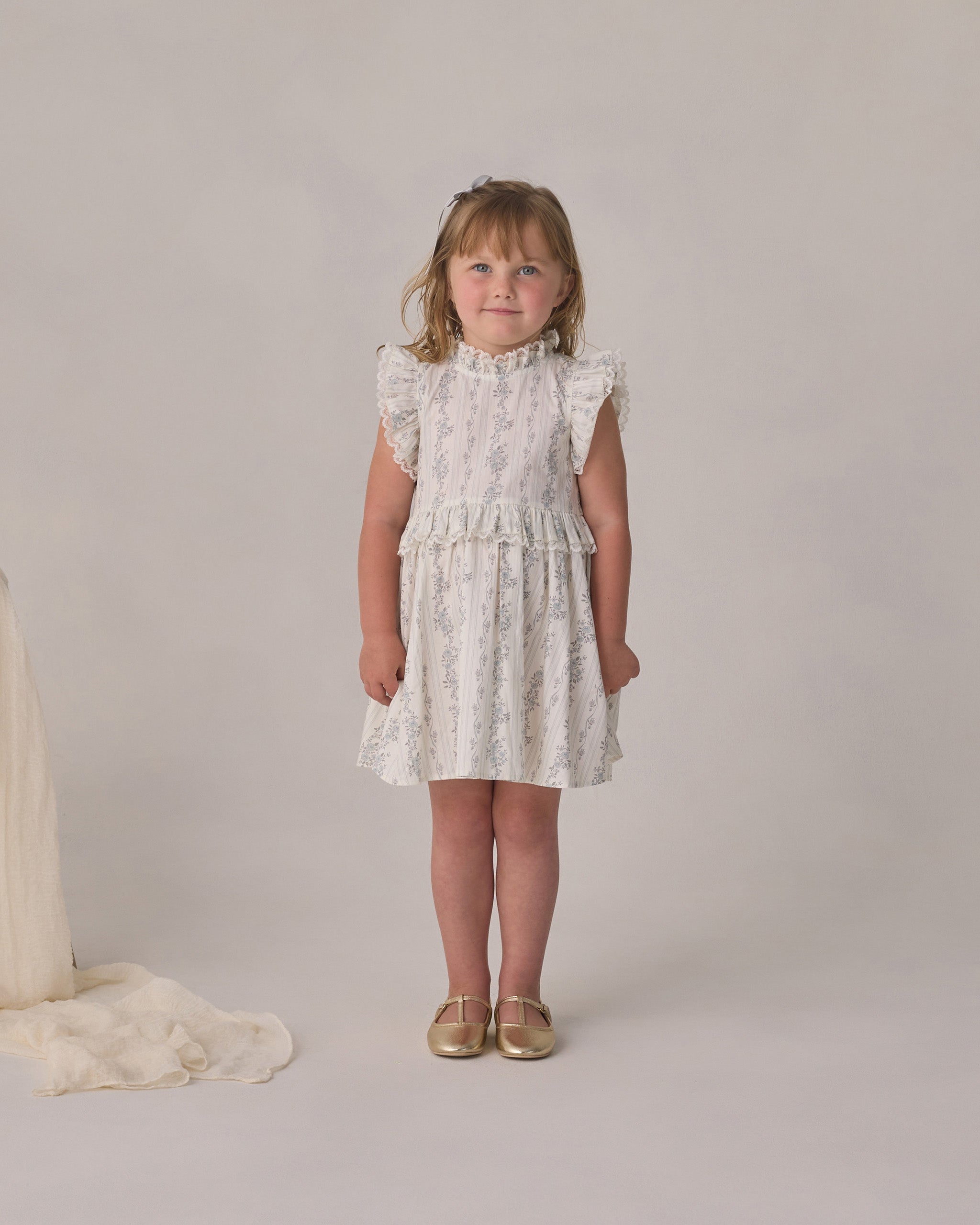 Alice Dress French Floral Stripe