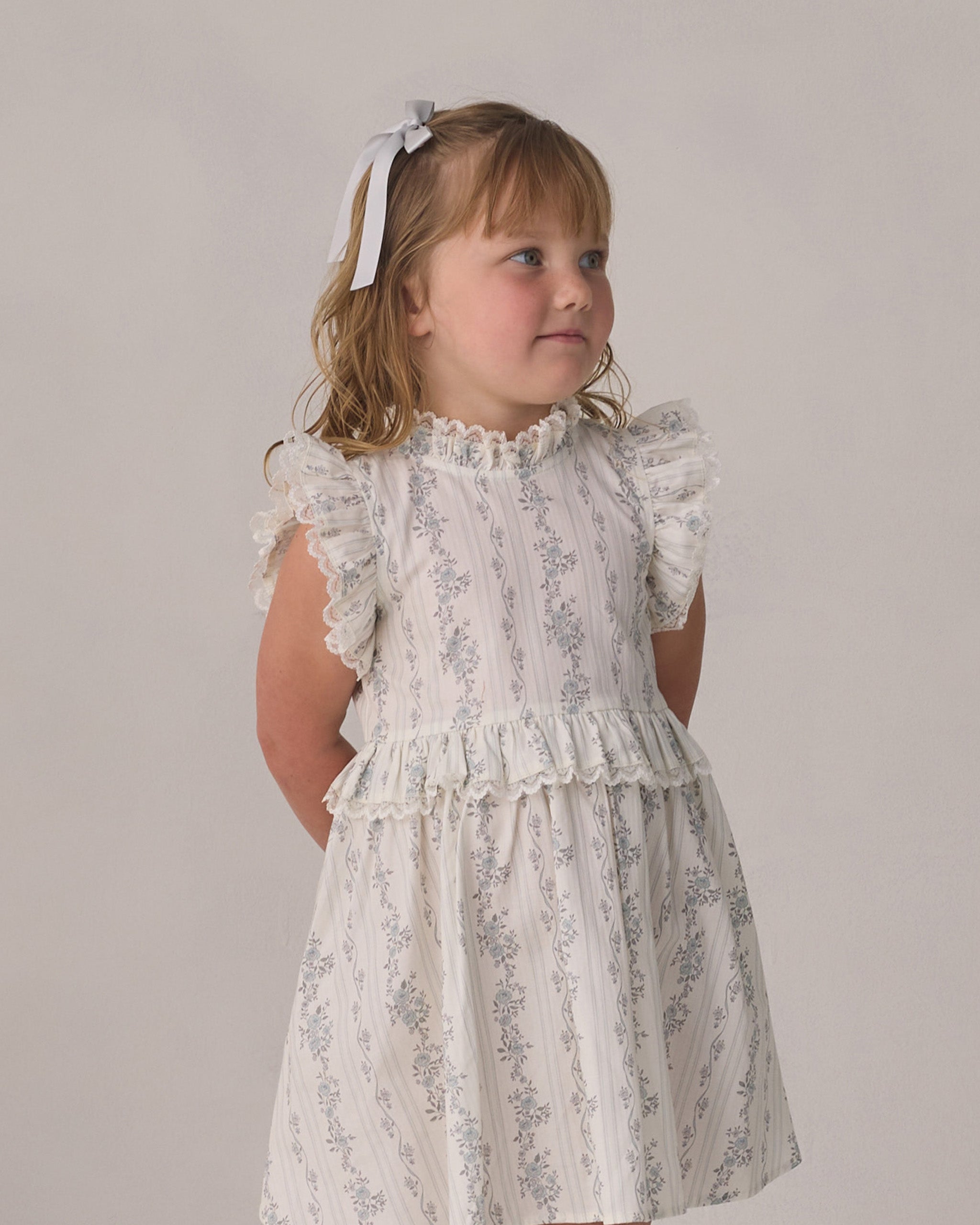 Robe Alice rayée à fleurs françaises