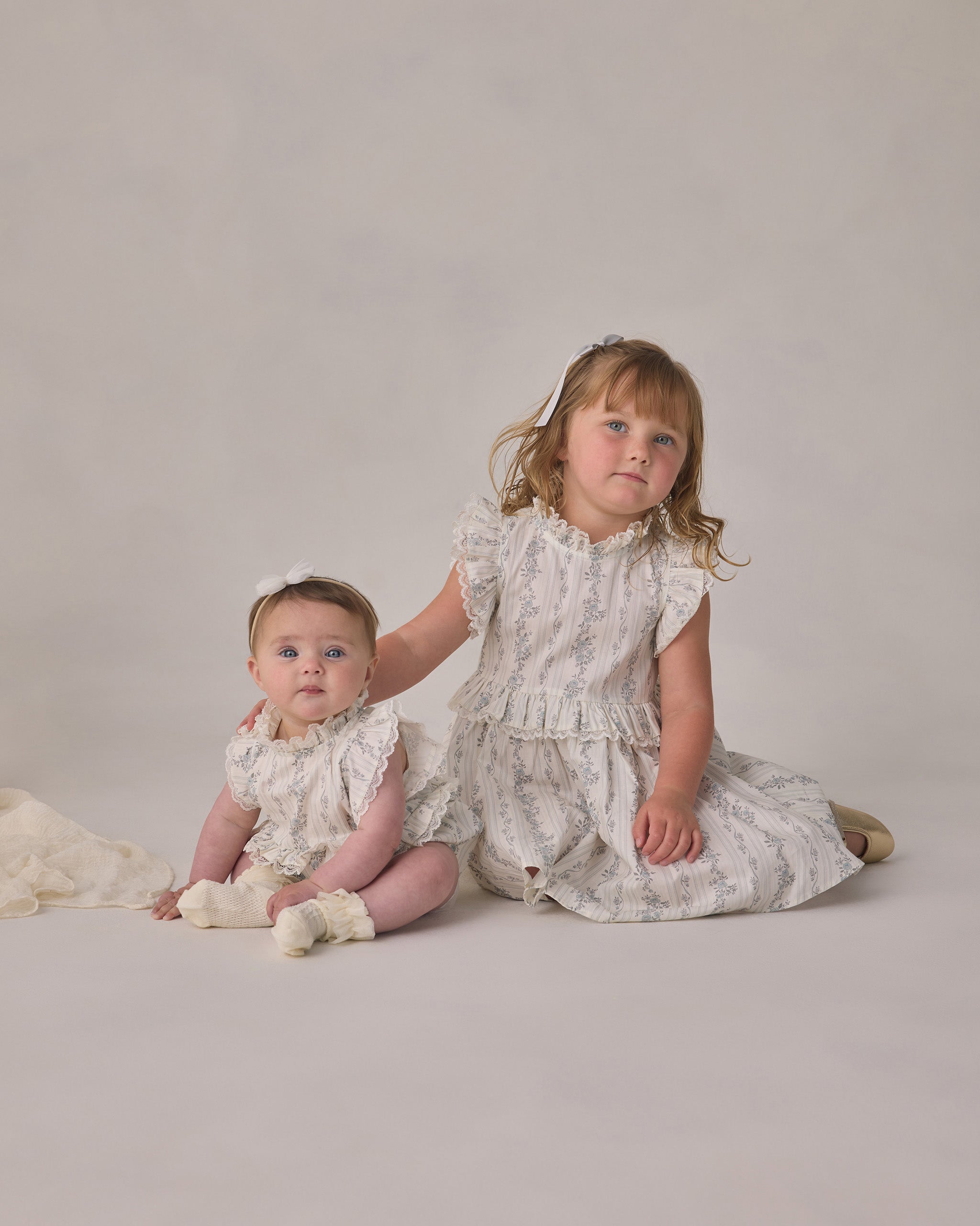 Combinaison Alice rayée à fleurs françaises