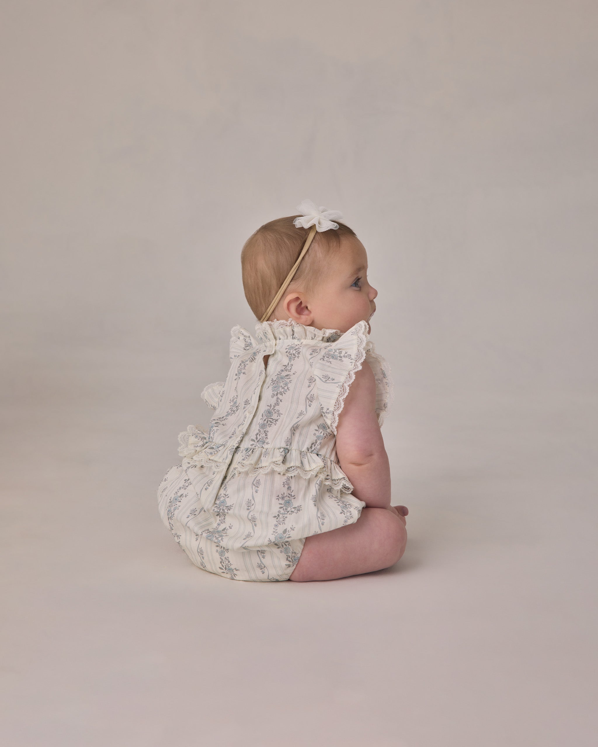 Combinaison Alice rayée à fleurs françaises