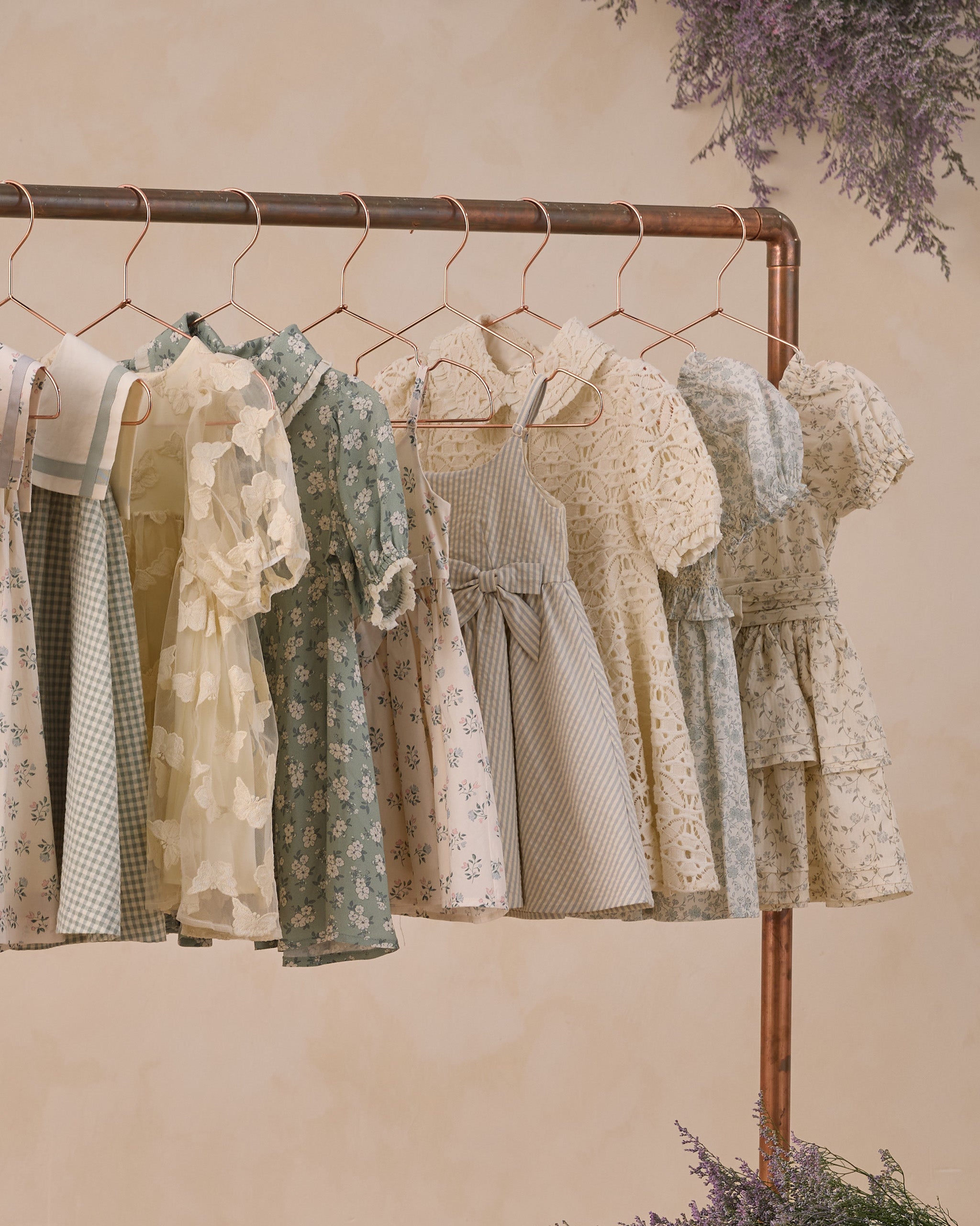 Olivia Dress Sky Floral - Rylee + Cru | Kids Clothes | Trendy Baby Clothes | Modern Infant Outfits |