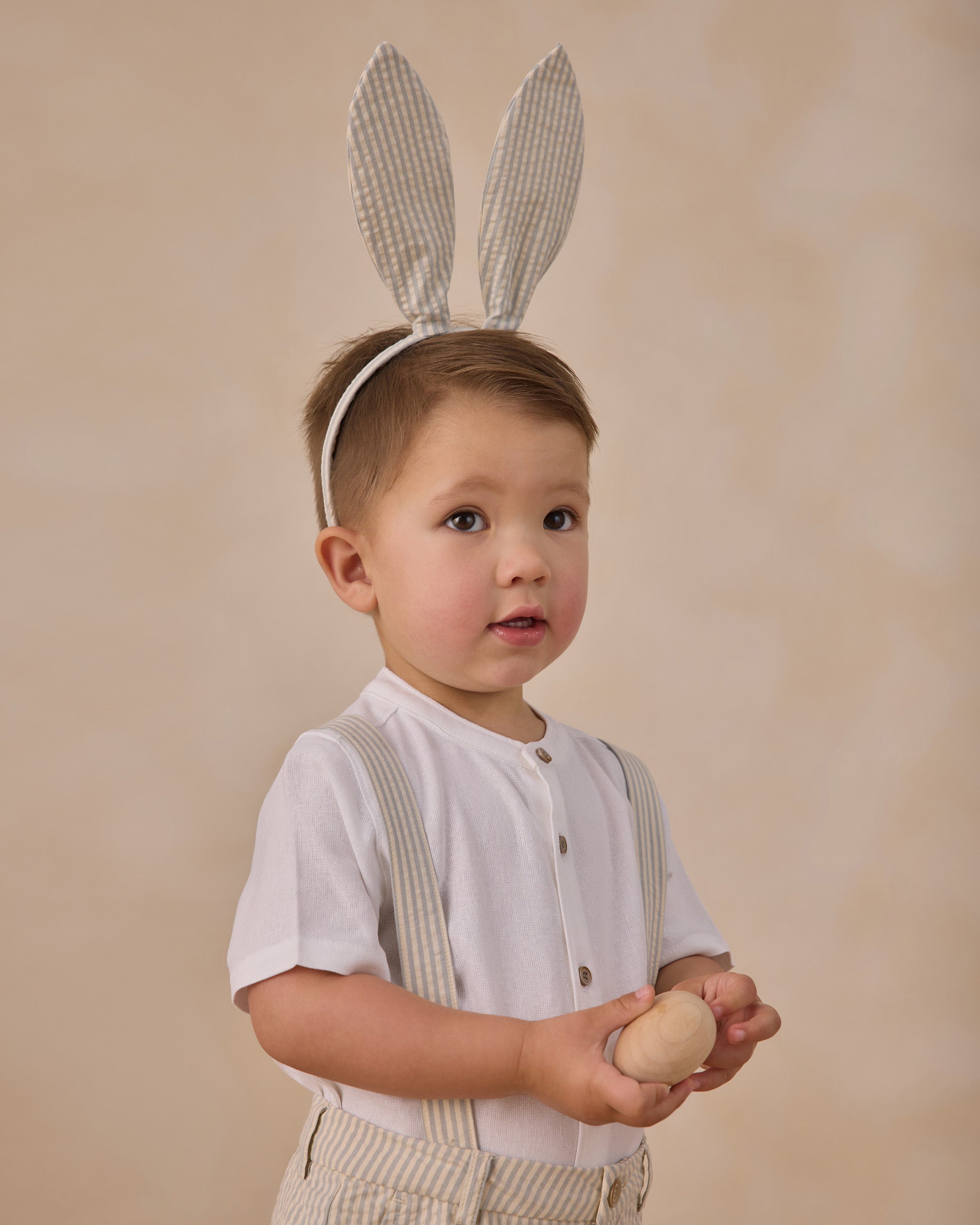 Bunny Headband Sky Stripe Seersucker - Rylee + Cru | Kids Clothes | Trendy Baby Clothes | Modern Infant Outfits |