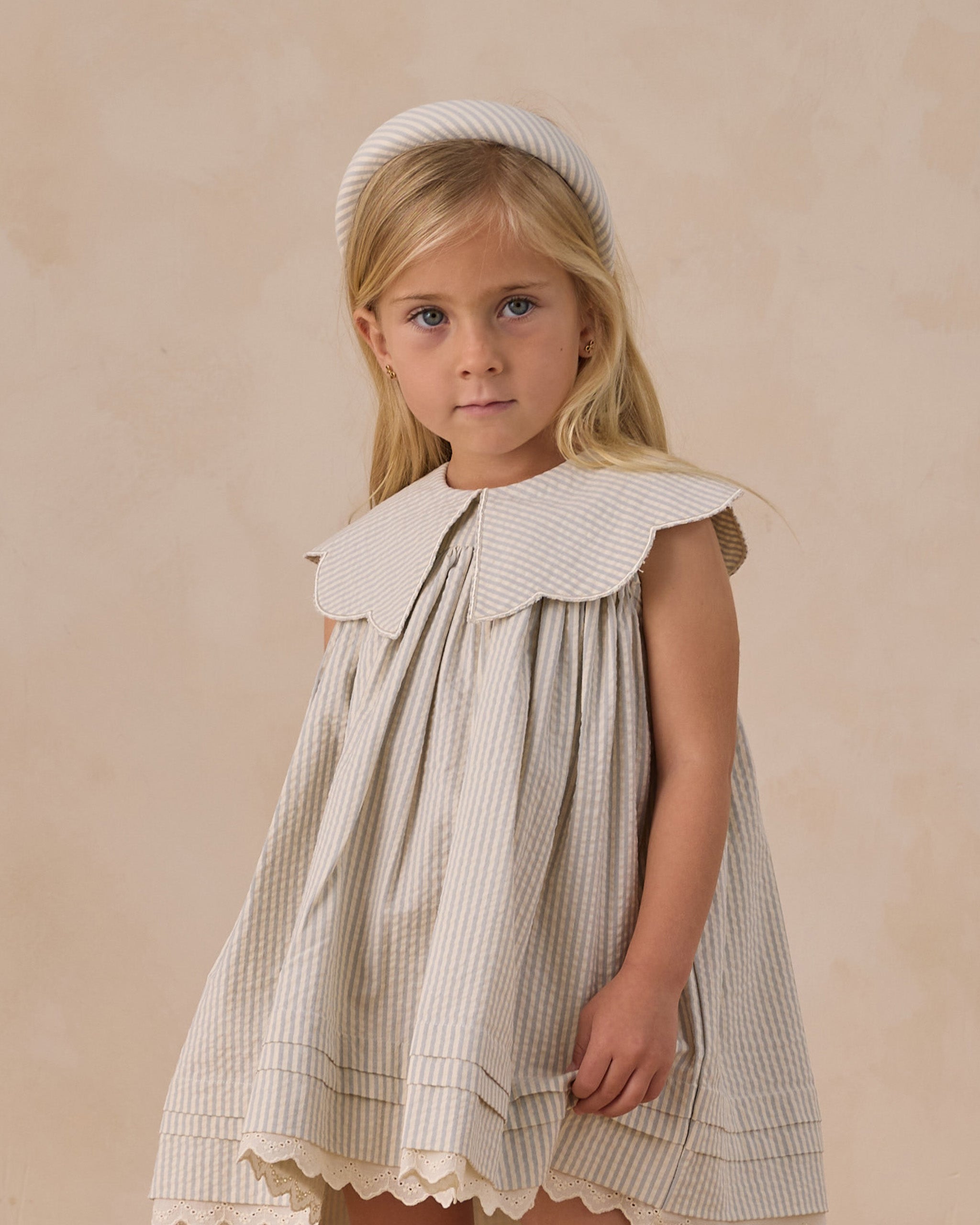 Florence Dress Sky Stripe - Rylee + Cru | Kids Clothes | Trendy Baby Clothes | Modern Infant Outfits |