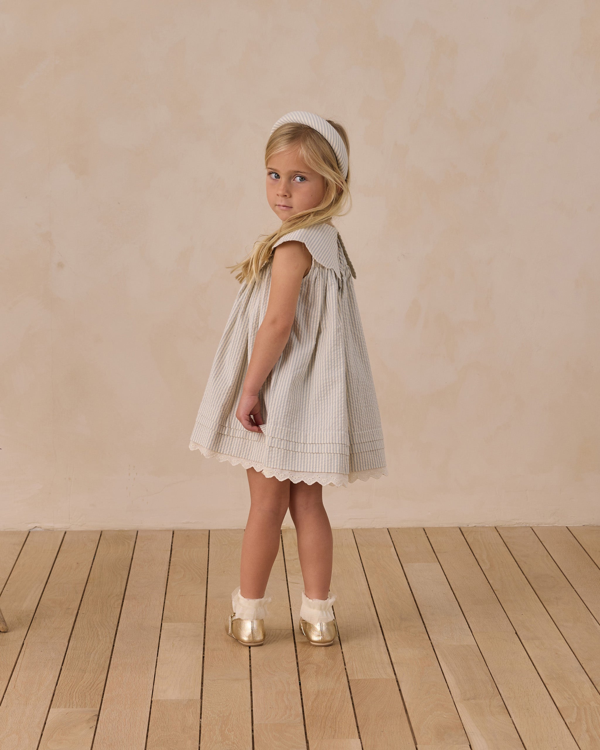 Florence Dress Sky Stripe - Rylee + Cru | Kids Clothes | Trendy Baby Clothes | Modern Infant Outfits |