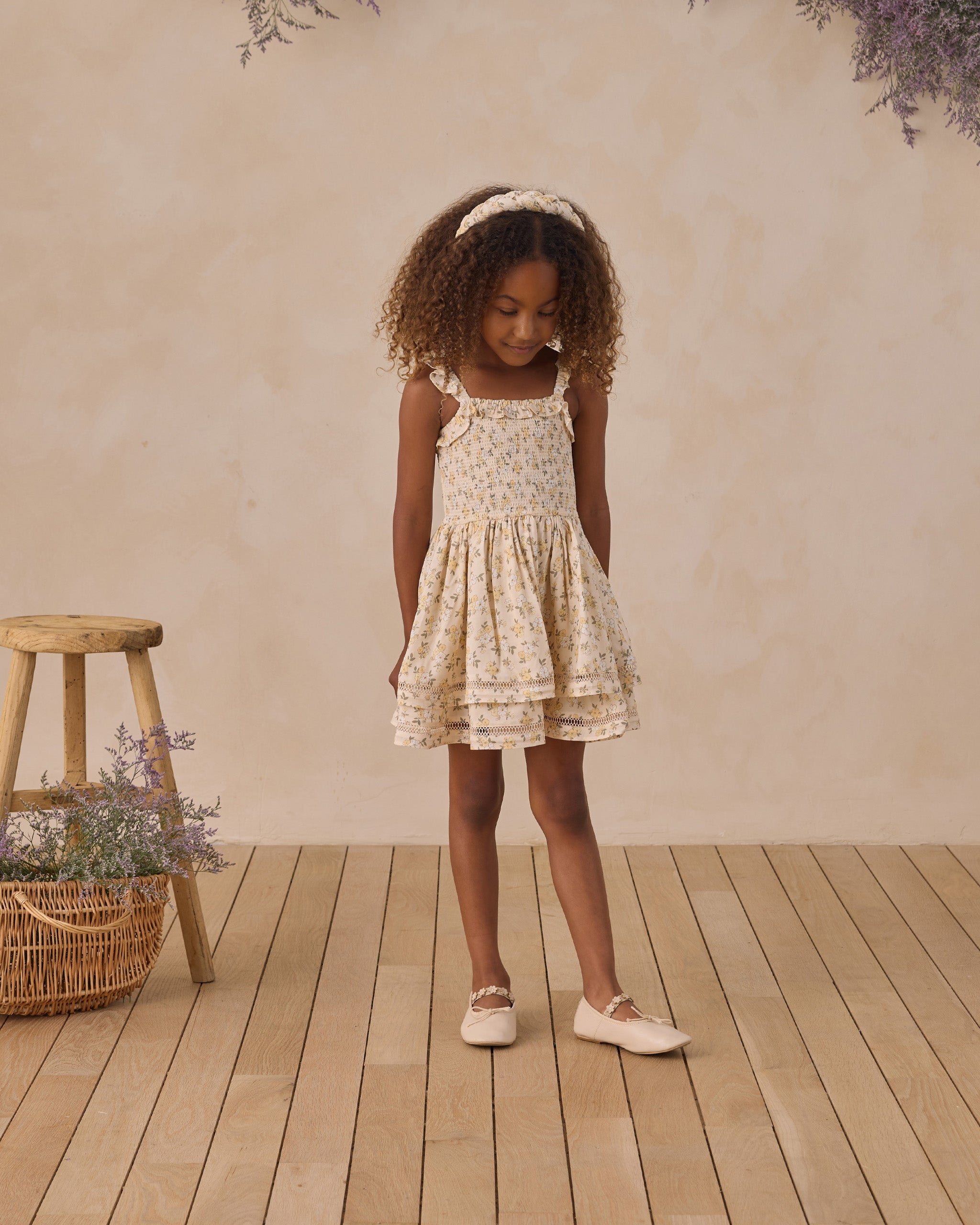 Birdie Dress Lemon Meadow - Rylee + Cru | Kids Clothes | Trendy Baby Clothes | Modern Infant Outfits |