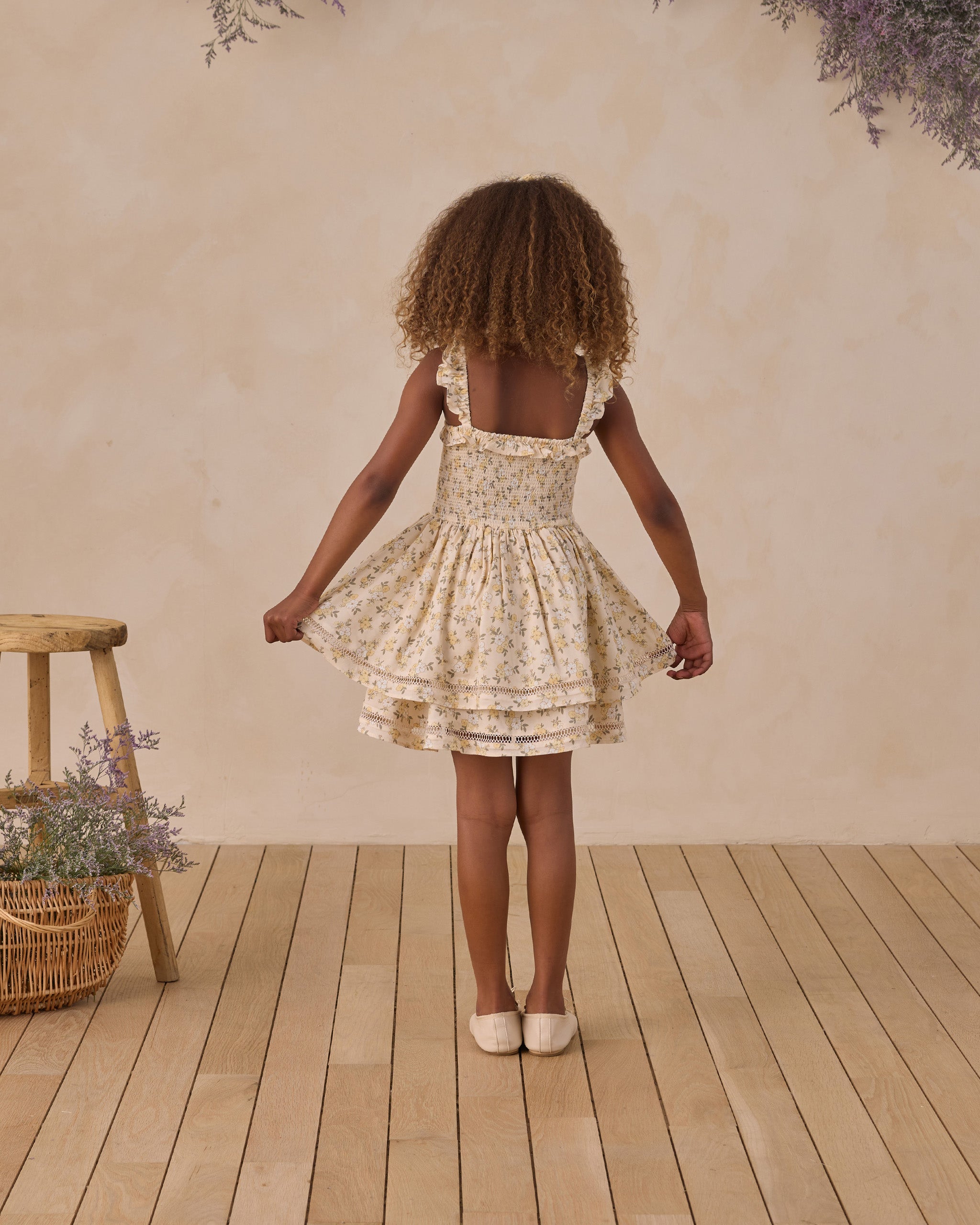 Birdie Dress Lemon Meadow - Rylee + Cru | Kids Clothes | Trendy Baby Clothes | Modern Infant Outfits |