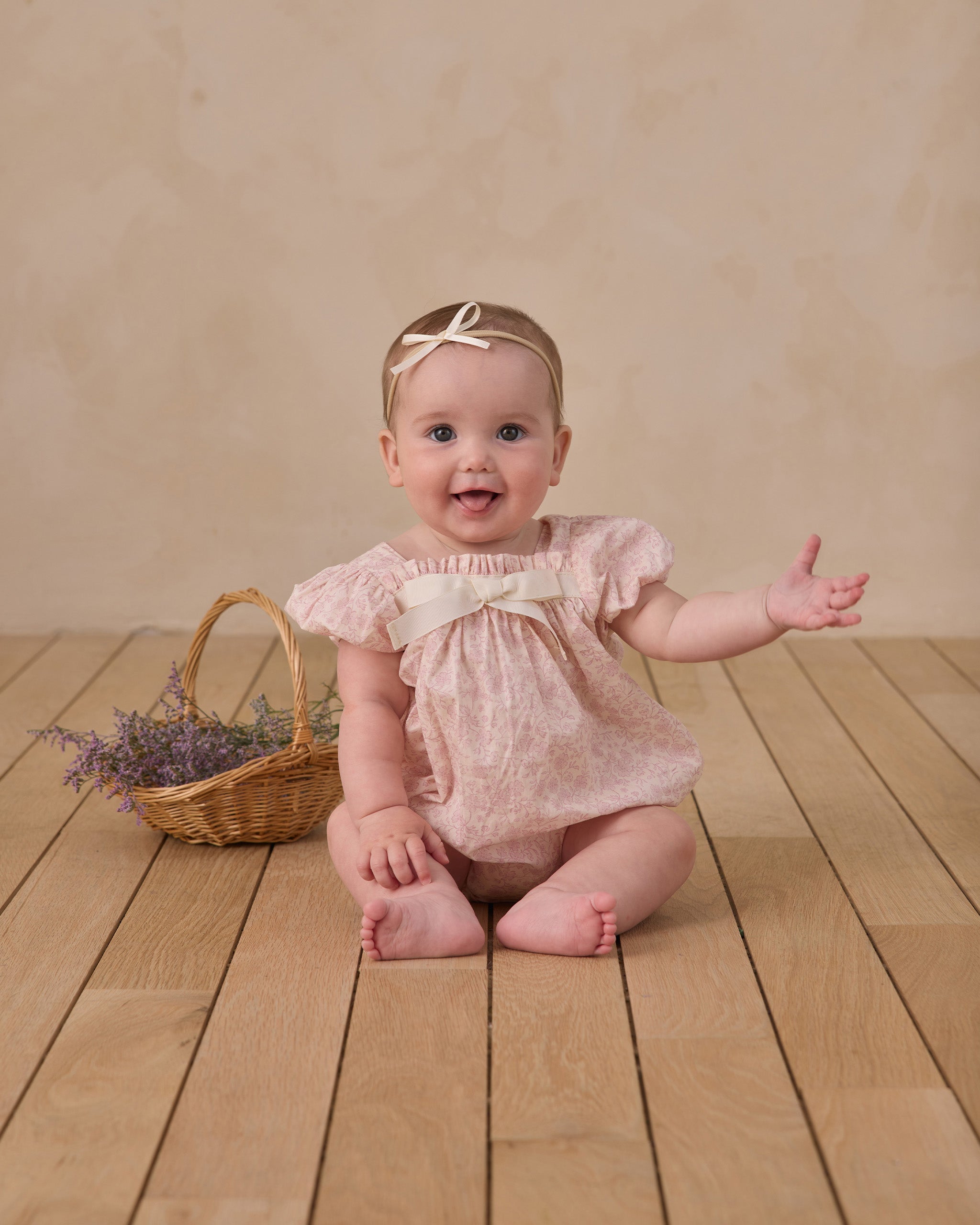 Lyla Romper Lavender Floral - Rylee + Cru | Kids Clothes | Trendy Baby Clothes | Modern Infant Outfits |