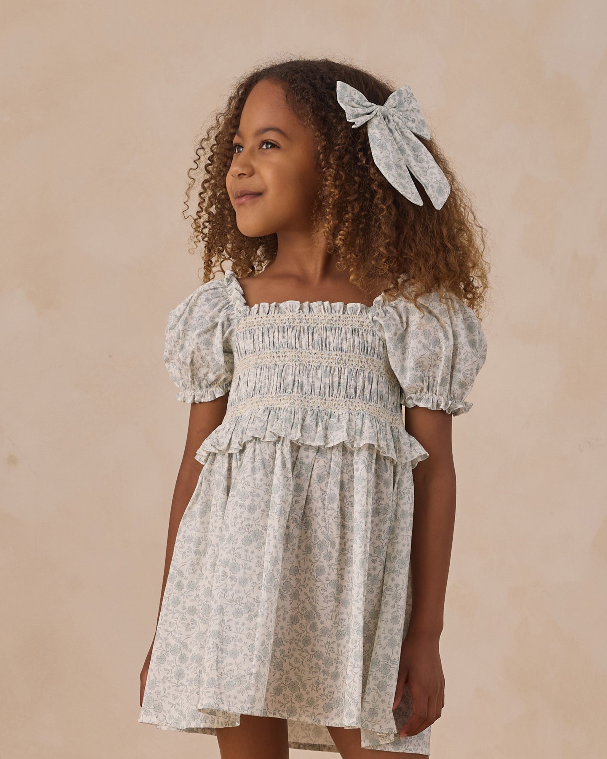 Olivia Dress Sky Floral - Rylee + Cru | Kids Clothes | Trendy Baby Clothes | Modern Infant Outfits |
