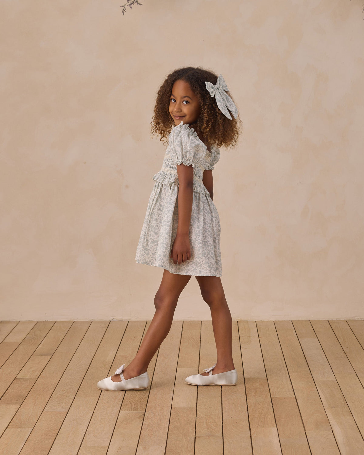 Everly Bow Sky Floral - Rylee + Cru | Kids Clothes | Trendy Baby Clothes | Modern Infant Outfits |