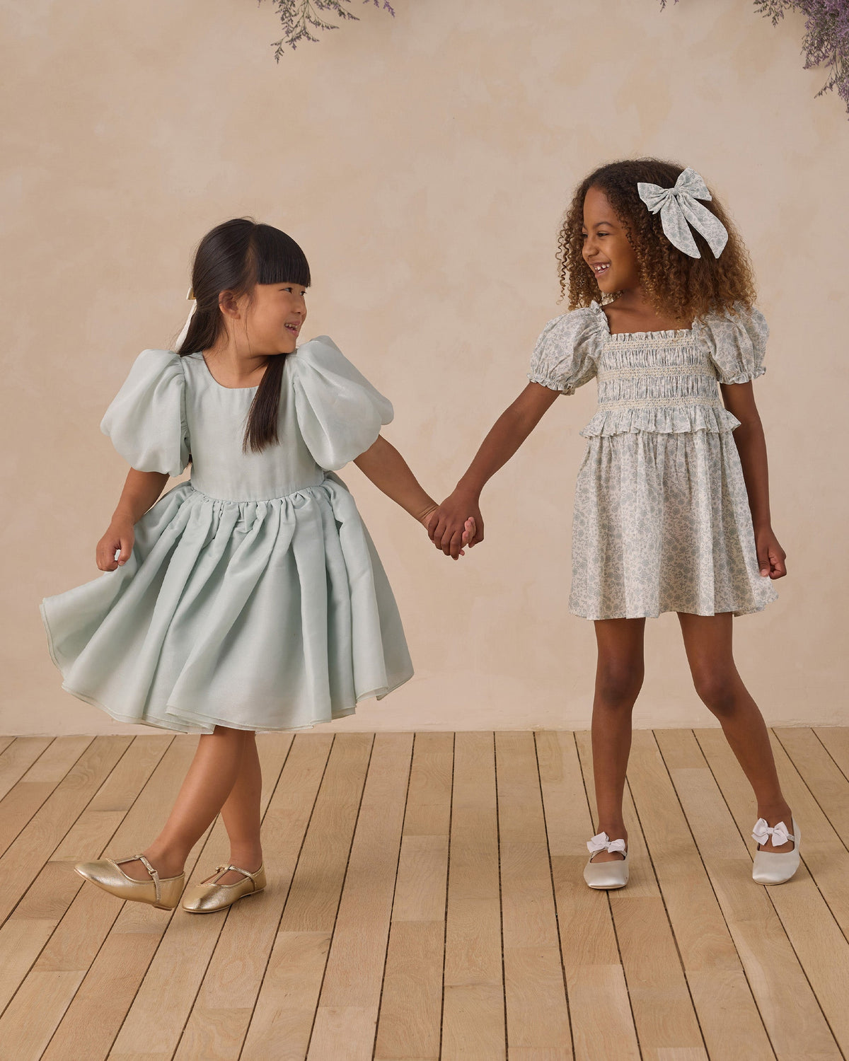 Everly Bow Sky Floral - Rylee + Cru | Kids Clothes | Trendy Baby Clothes | Modern Infant Outfits |