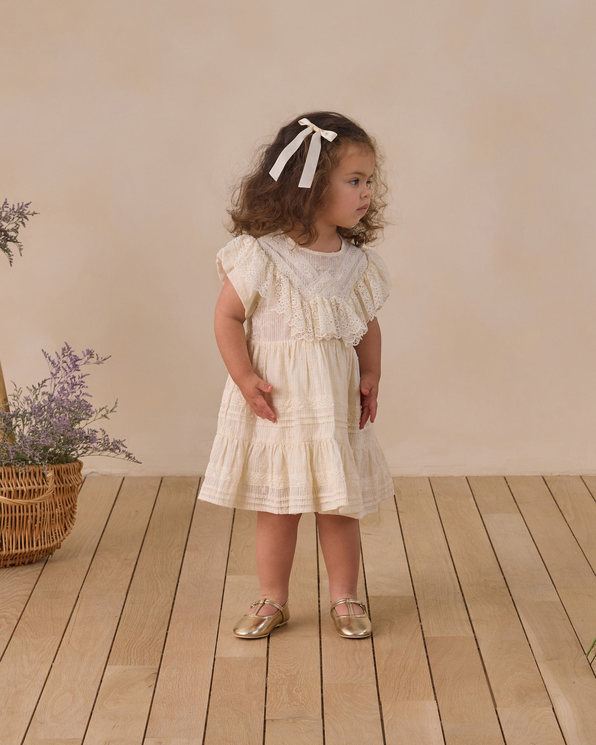 Goldie Dress Ivory - Rylee + Cru | Kids Clothes | Trendy Baby Clothes | Modern Infant Outfits |