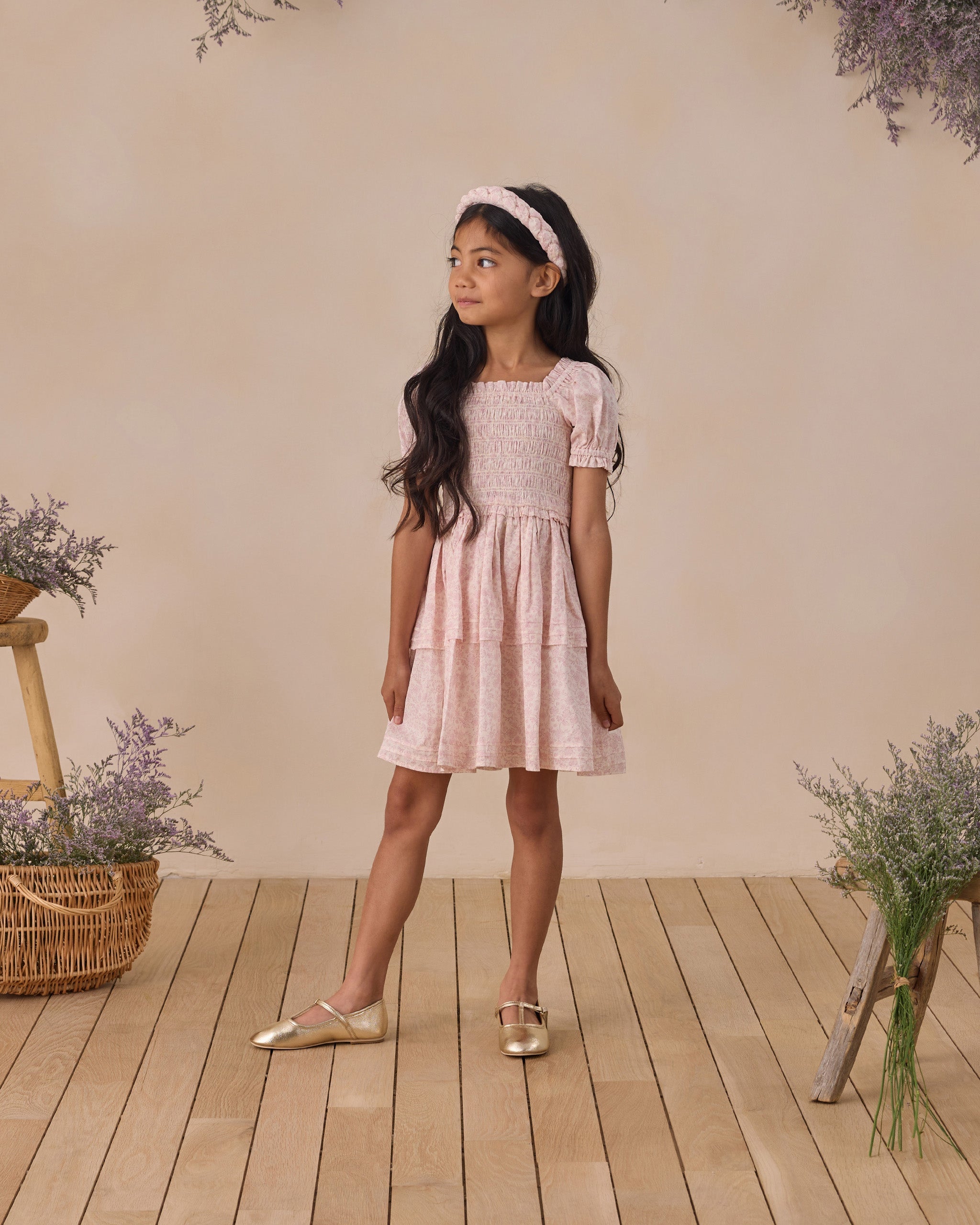 Braided Headband Lavender Floral - Rylee + Cru | Kids Clothes | Trendy Baby Clothes | Modern Infant Outfits |