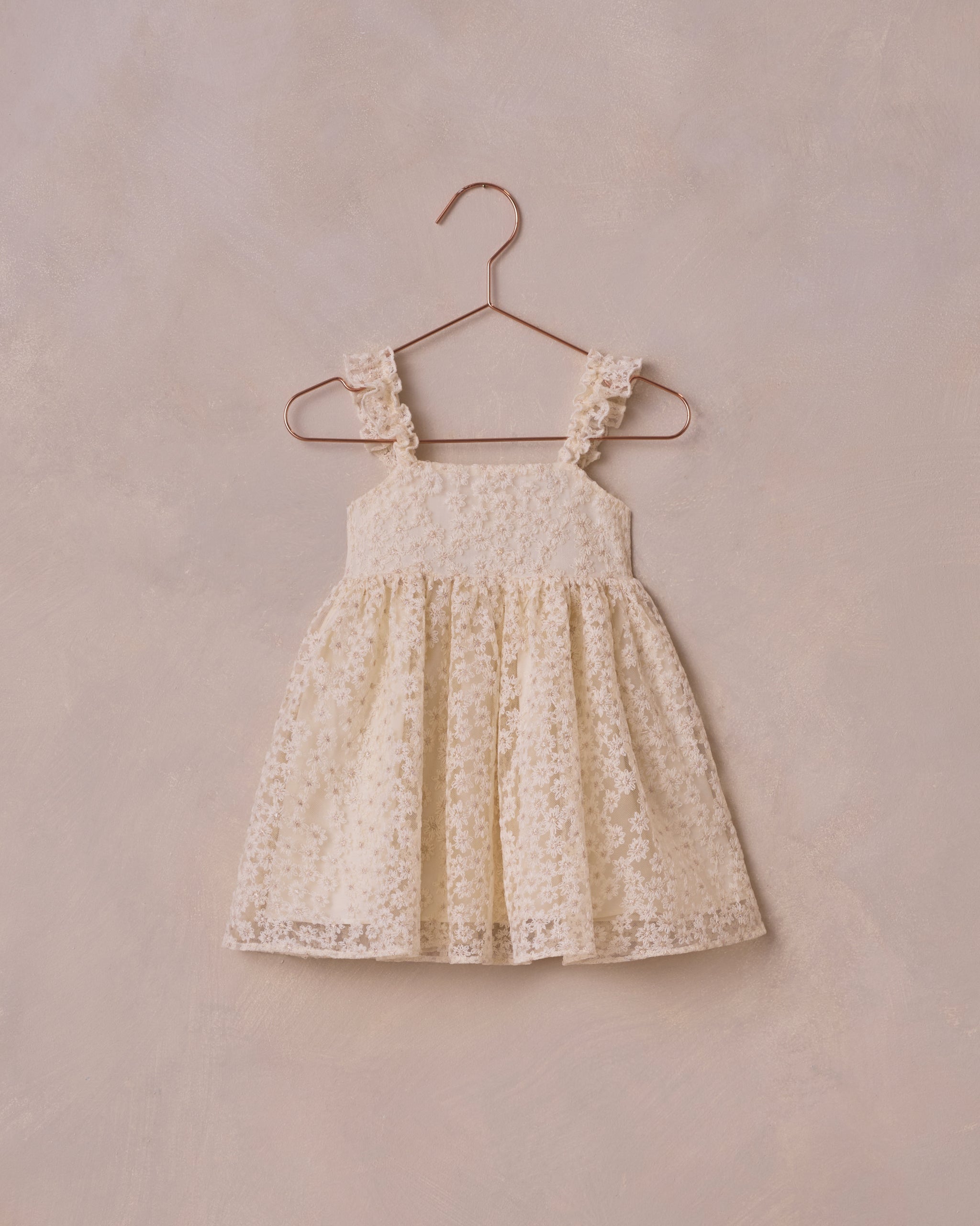 Mara Dress | Embroidered Daisy Tulle