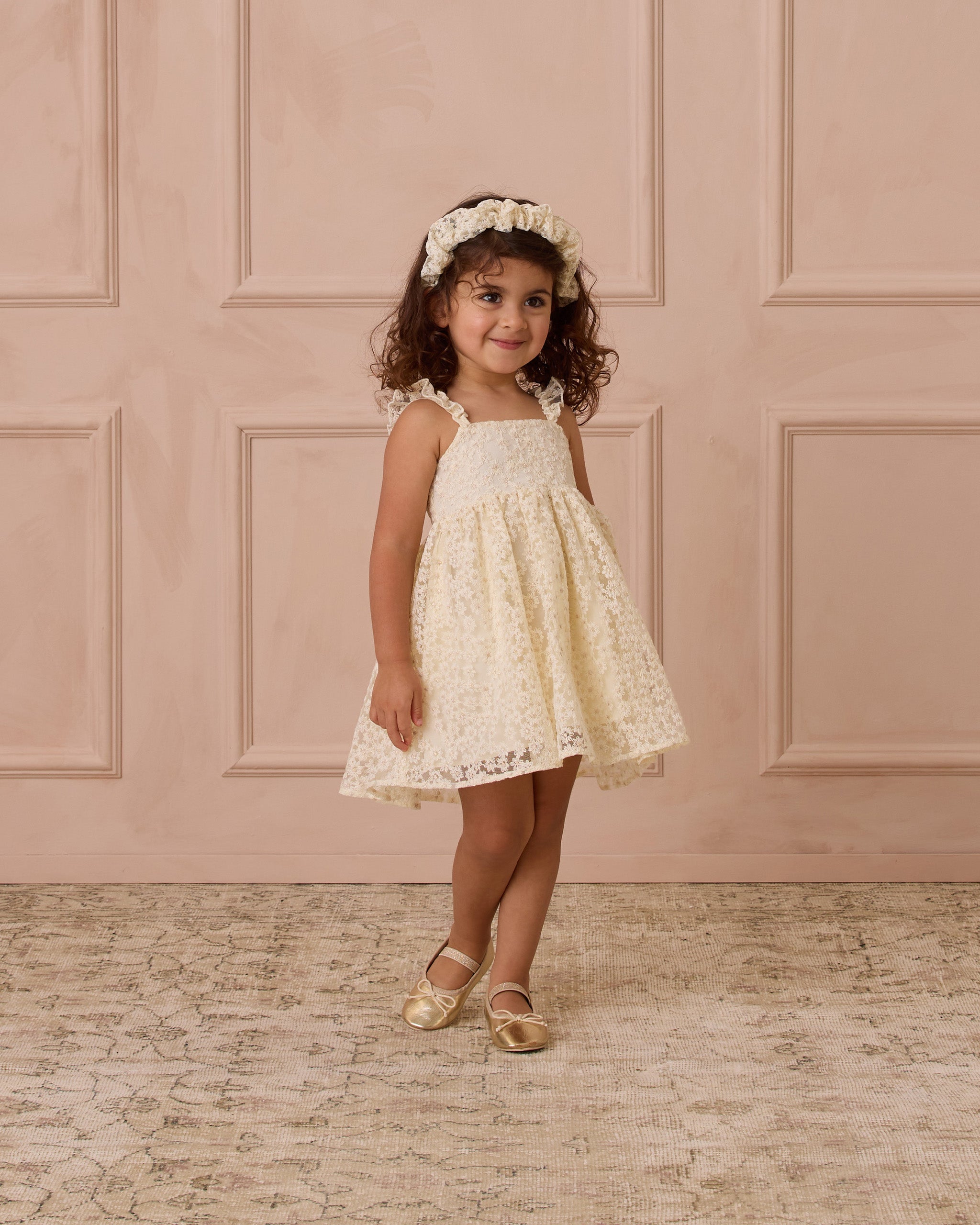 Mara Dress | Embroidered Daisy Tulle