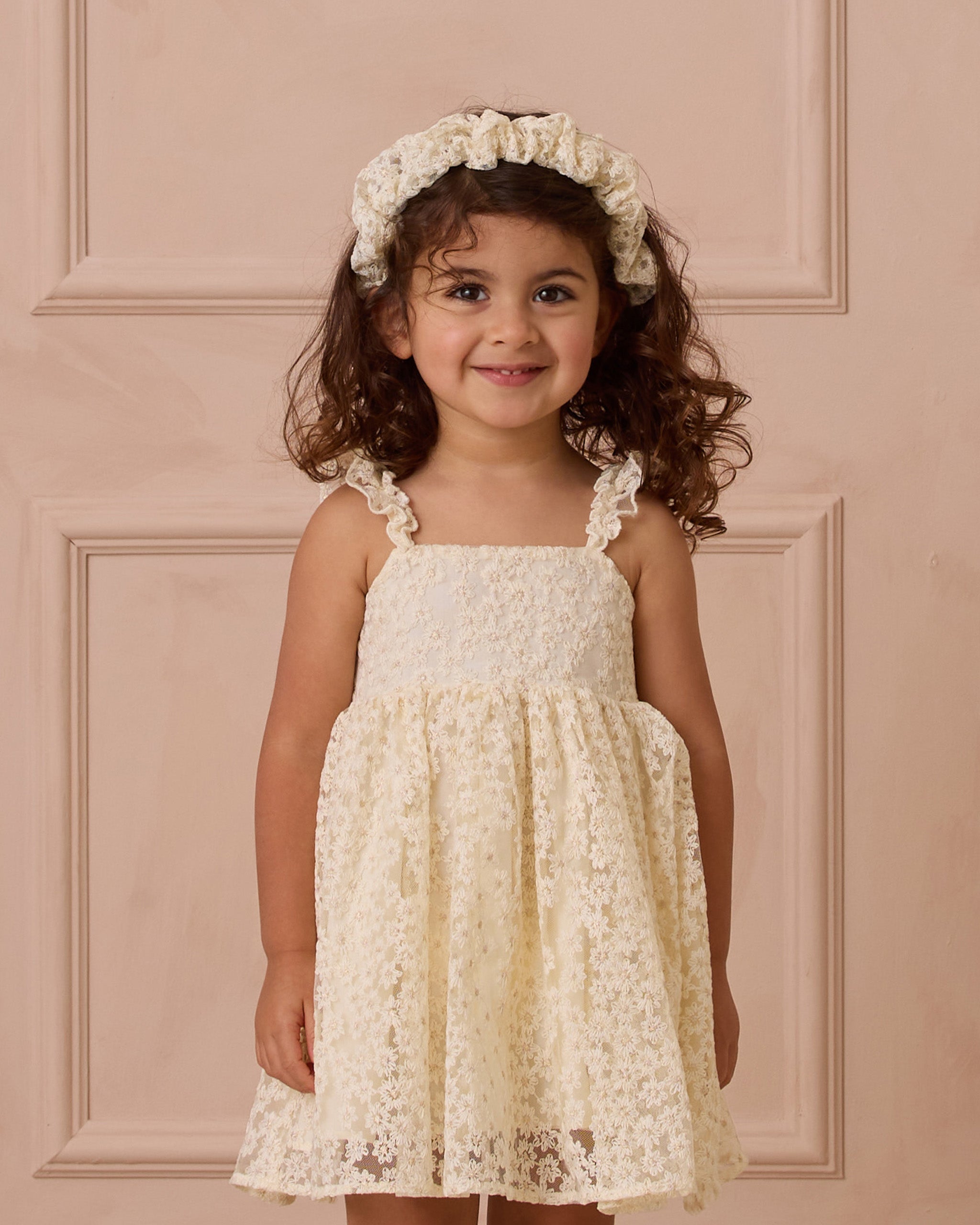 Mara Dress | Embroidered Daisy Tulle