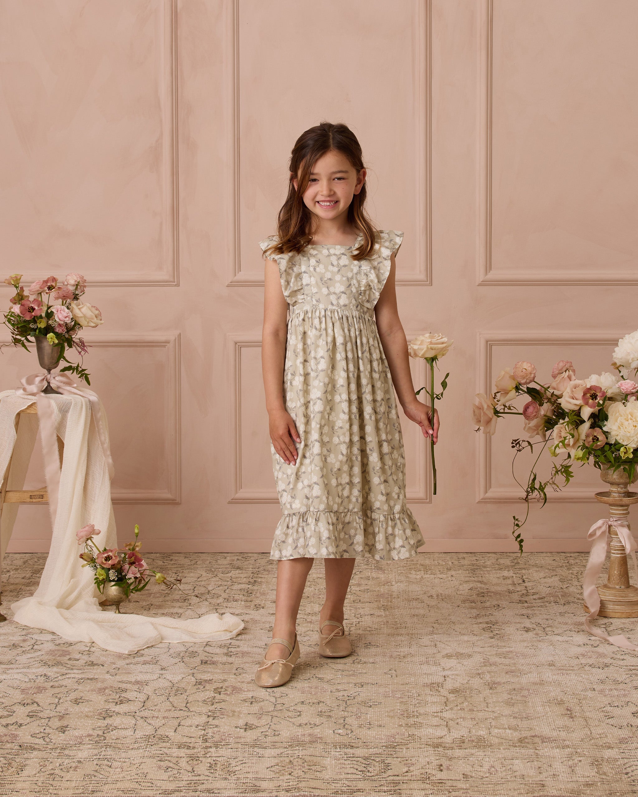 Lucy Dress | Sage Hydrangea