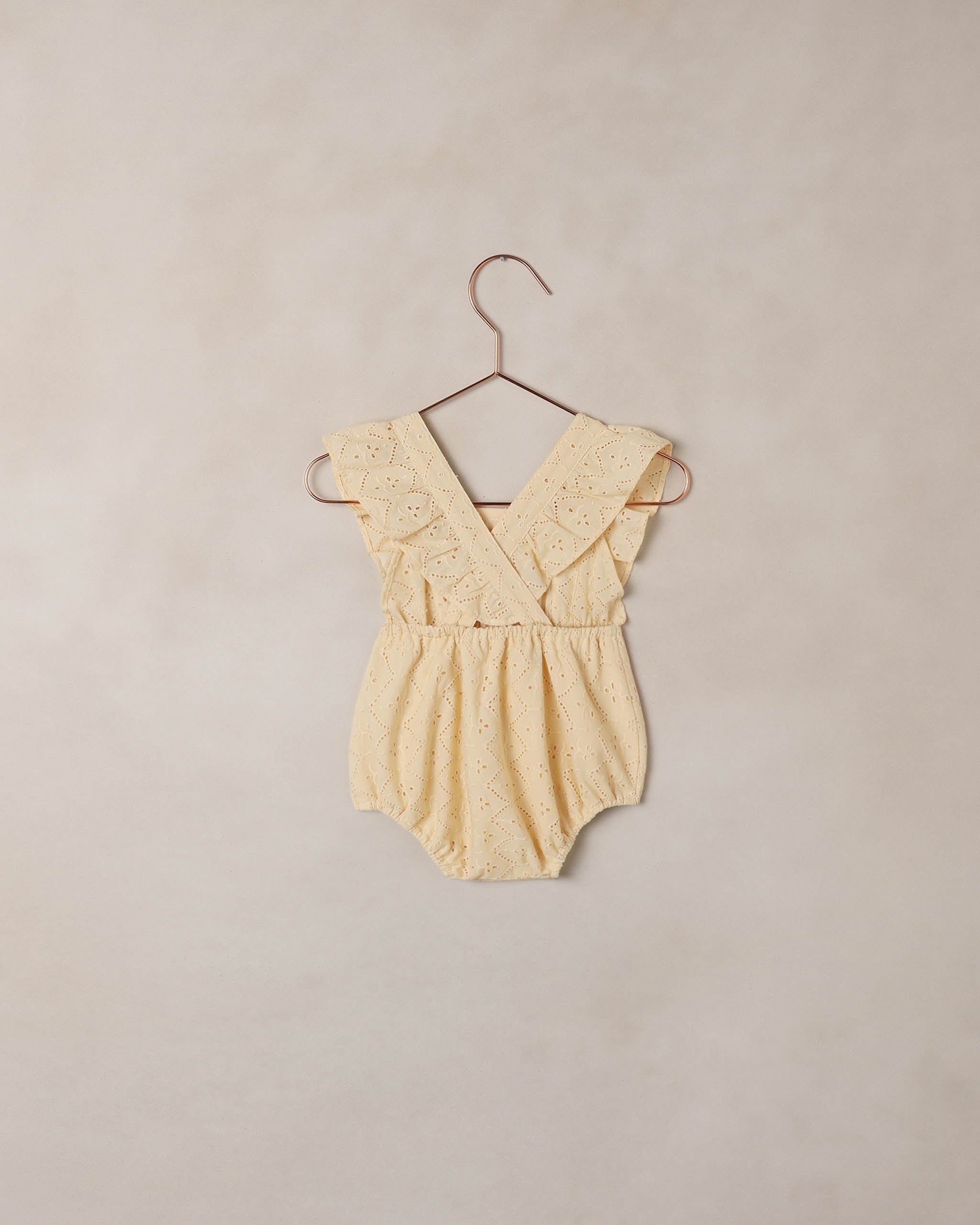 Lucy Romper Lemon - Rylee + Cru | Kids Clothes | Trendy Baby Clothes | Modern Infant Outfits |