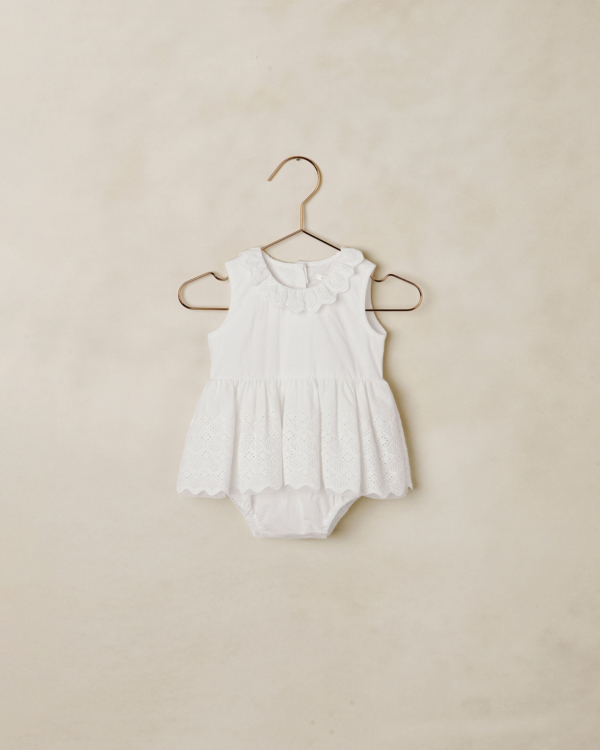 Georgia Romper White - Rylee + Cru | Kids Clothes | Trendy Baby Clothes | Modern Infant Outfits |