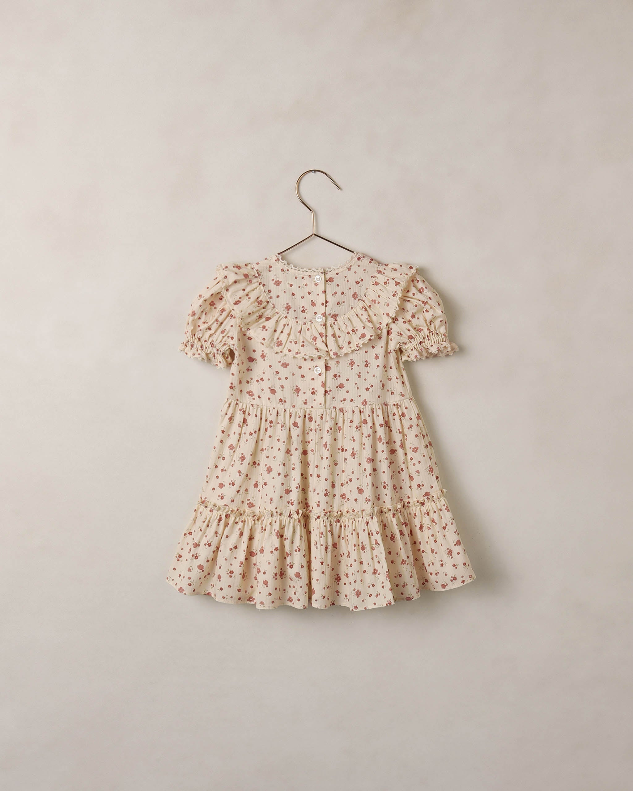 Robe Eva rouge à fleurs