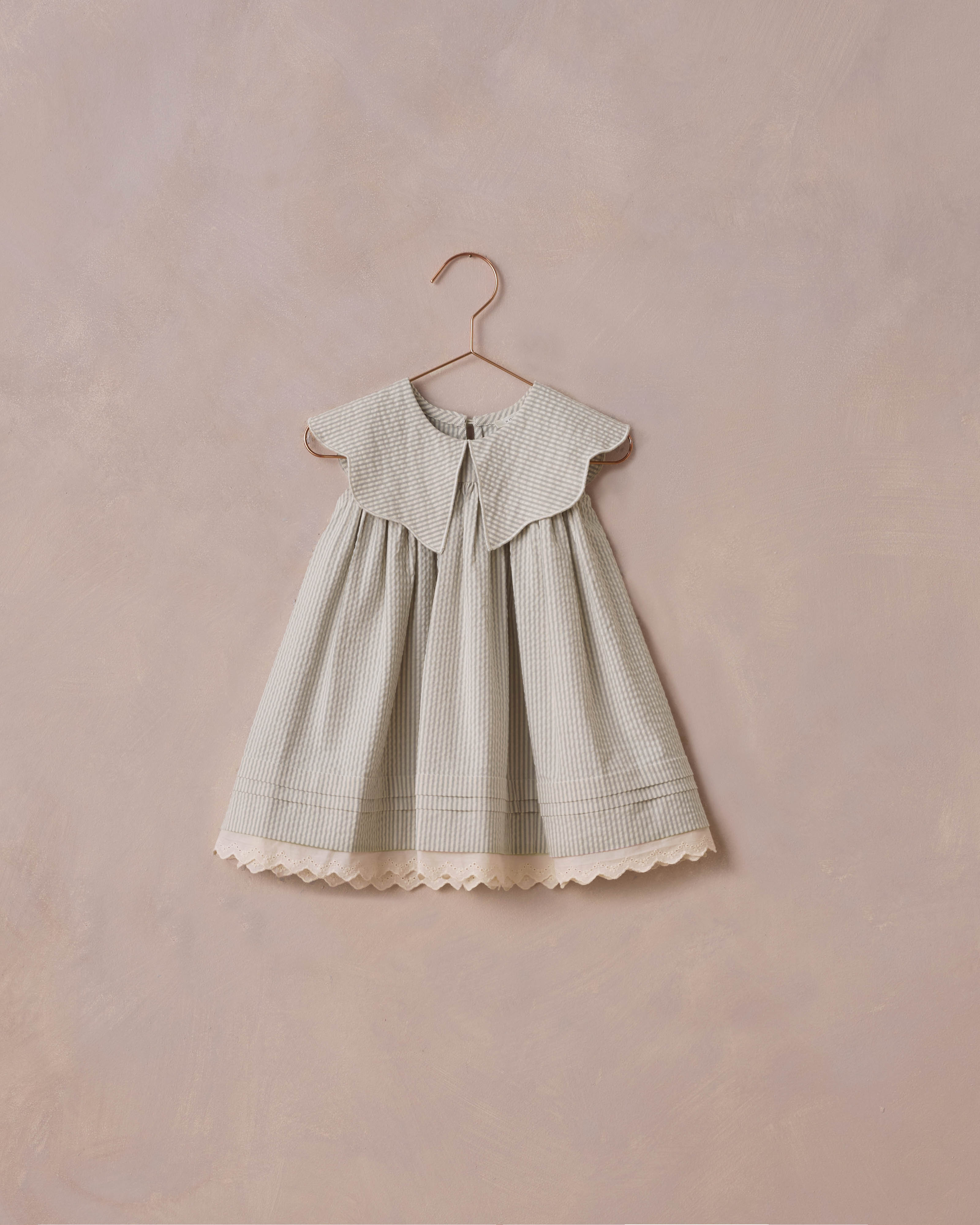 Florence Dress | Sage Stripe