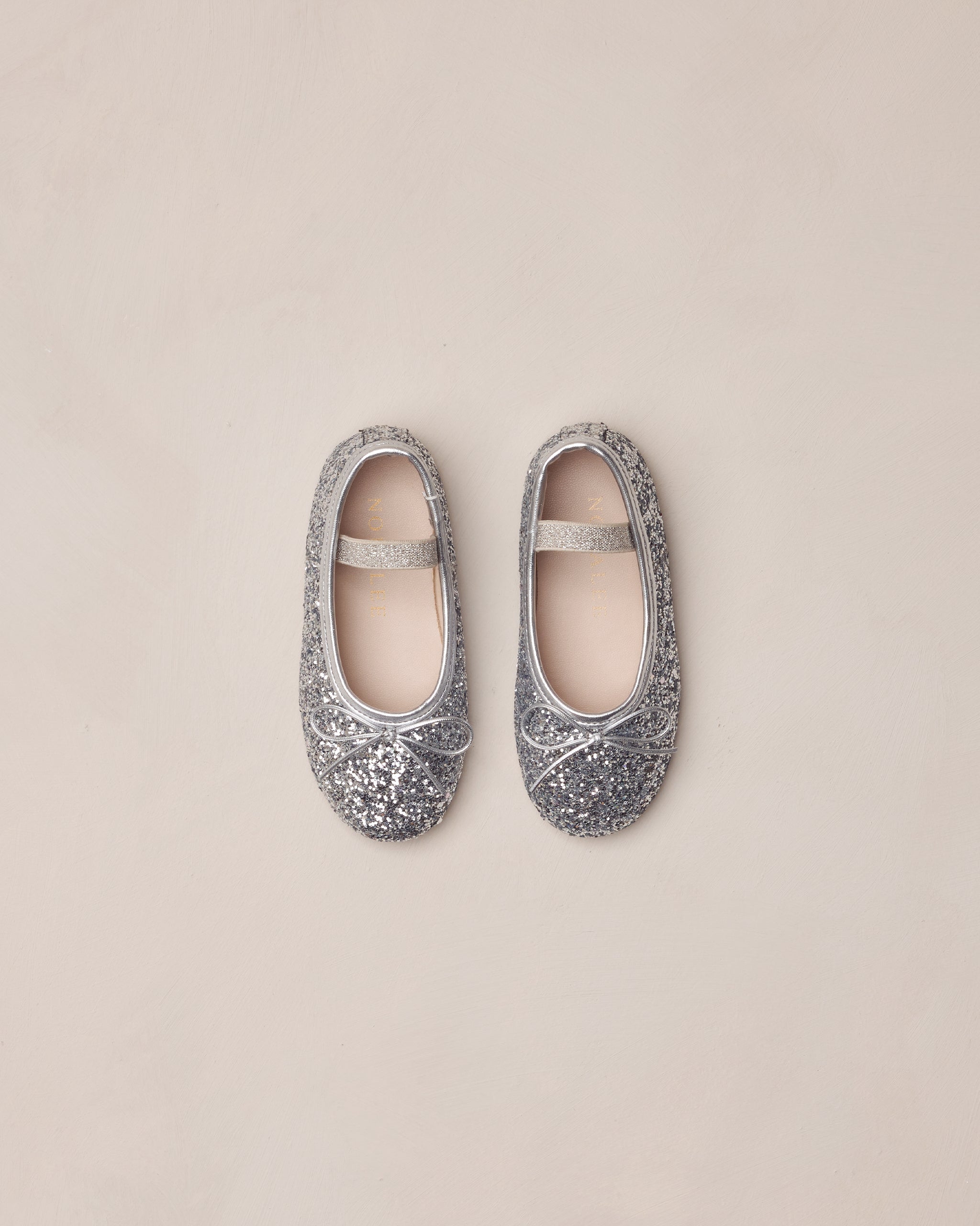 Ballet Flats | Silver Sparkle