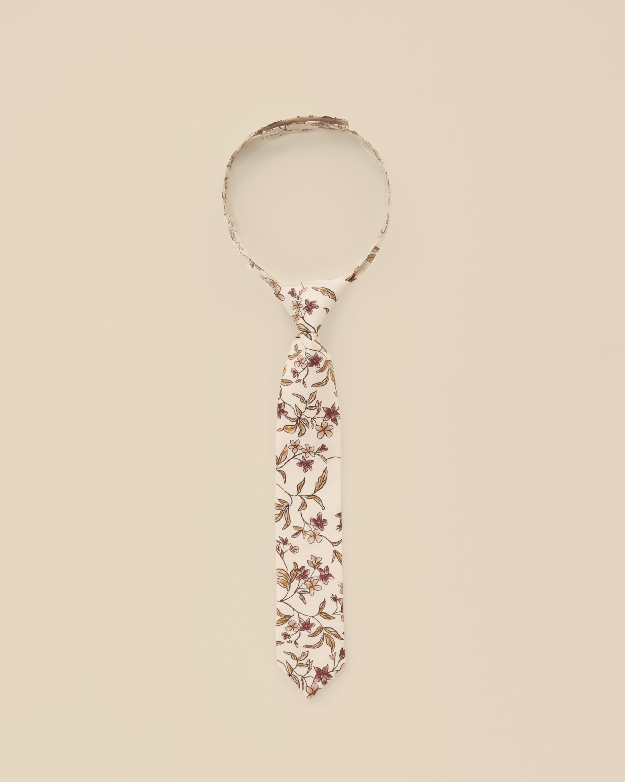 Cravate fine || Motif floral figue